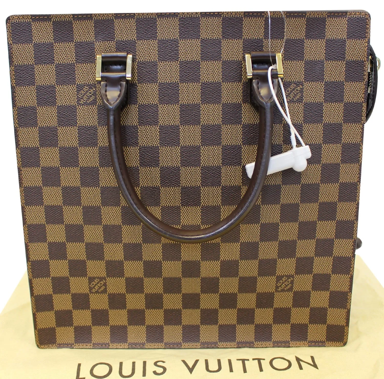 LOUIS VUITTON Damier Ebene Venice Sac-Plat Tote Bag
