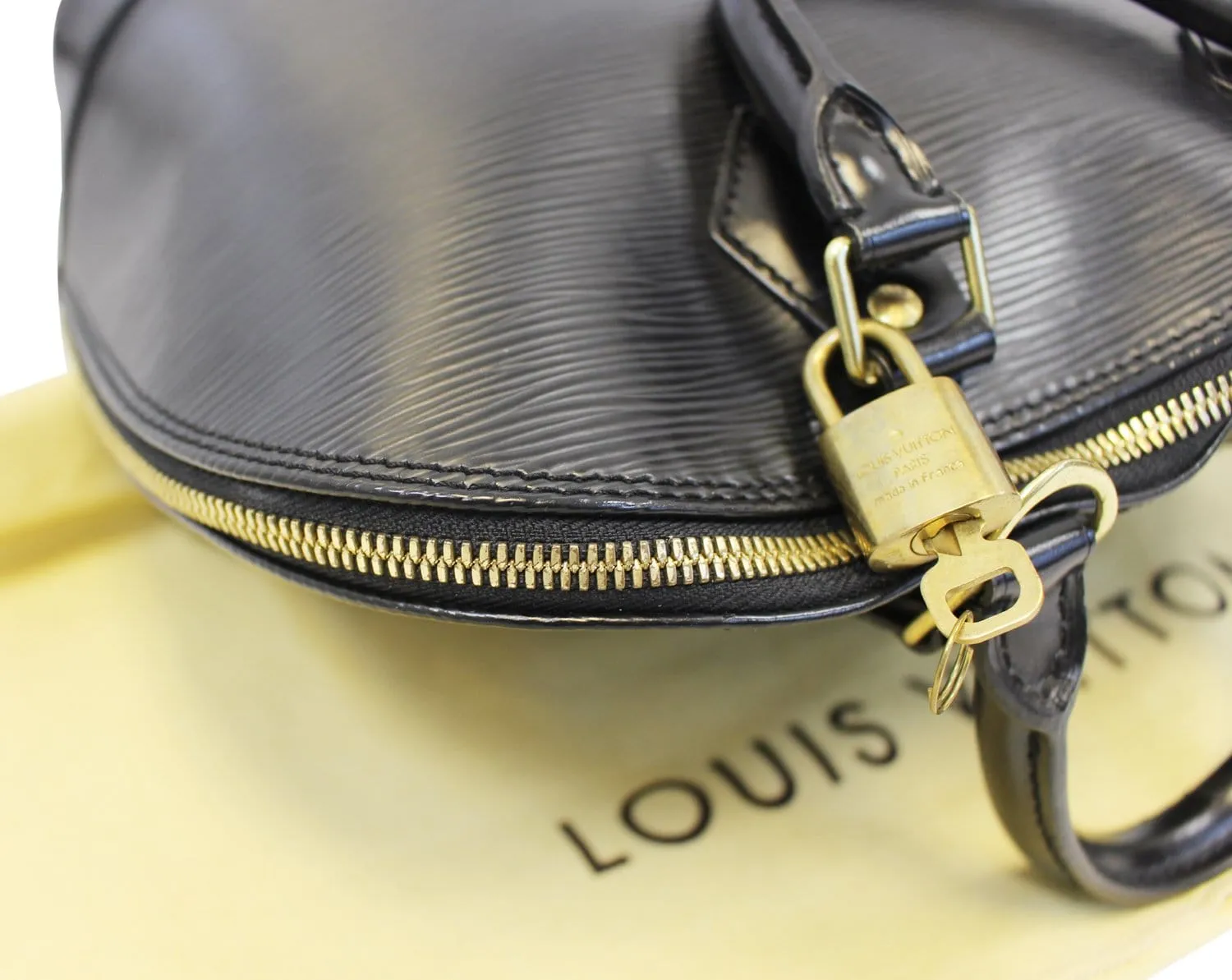 LOUIS VUITTON Epi Leather Alma PM Black Satchel Bag