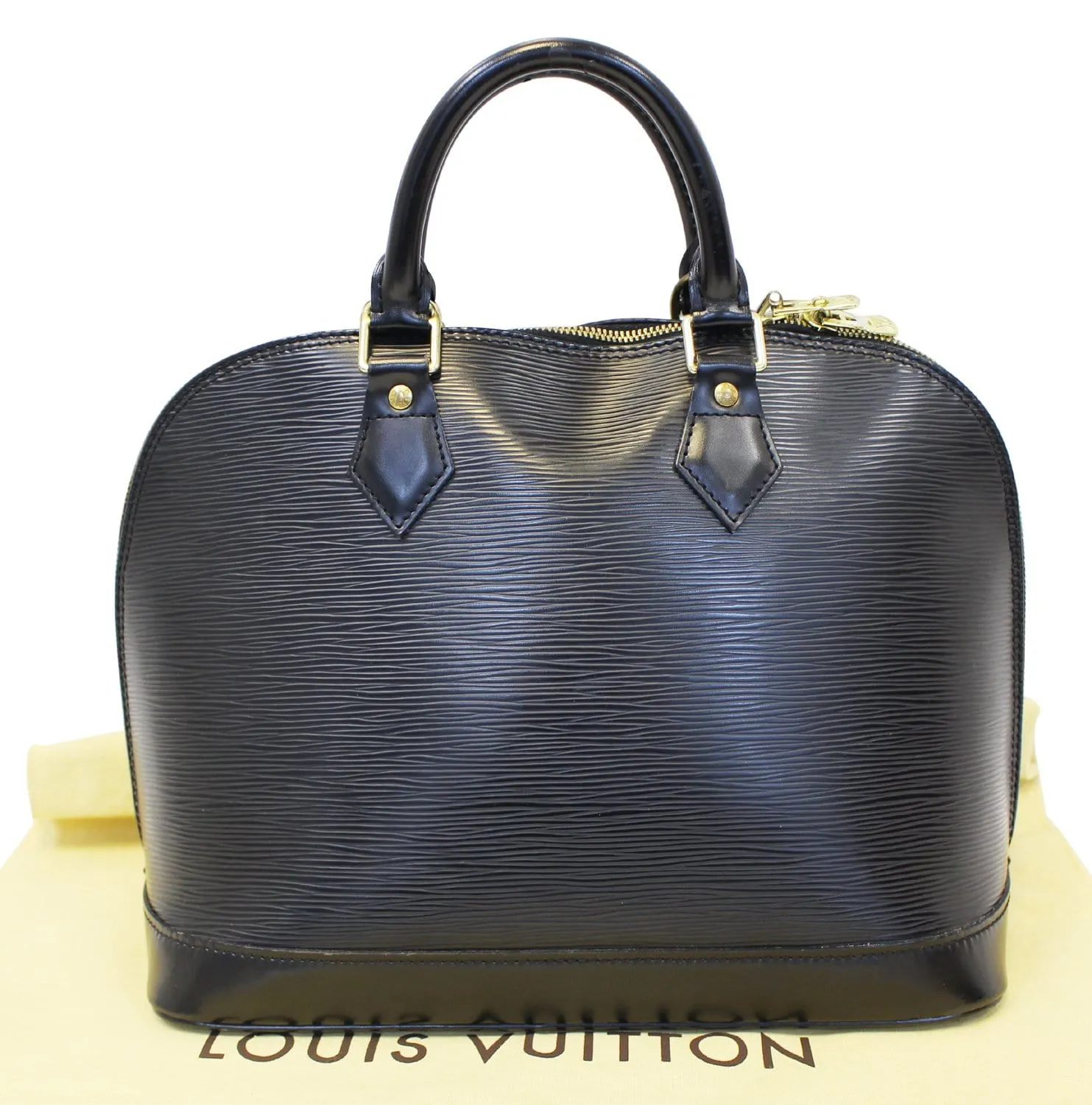 LOUIS VUITTON Epi Leather Alma PM Black Satchel Bag