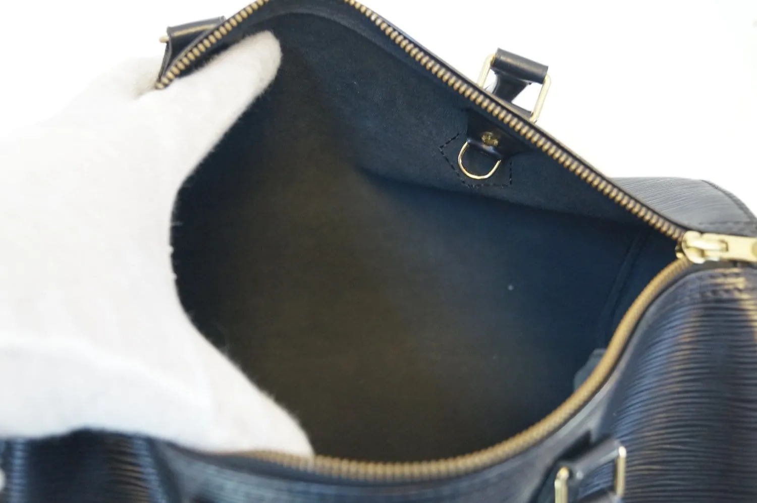 LOUIS VUITTON Epi Leather Black Speedy 30 HandBag