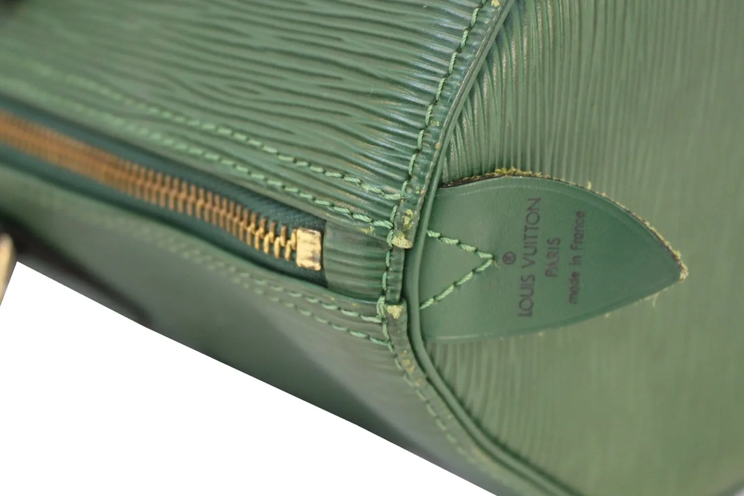 LOUIS VUITTON Epi Leather Green Speedy 35 Satchel Bag