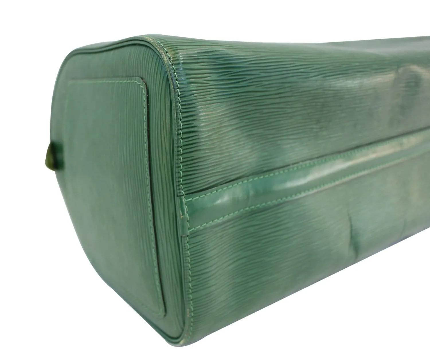 LOUIS VUITTON Epi Leather Green Speedy 35 Satchel Bag