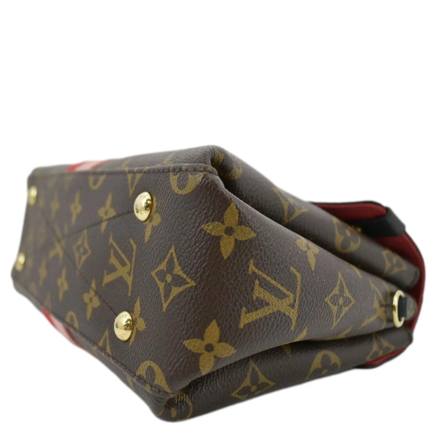 LOUIS VUITTON Georges BB Monogram Canvas Shoulder Bag Coquelicot Peach