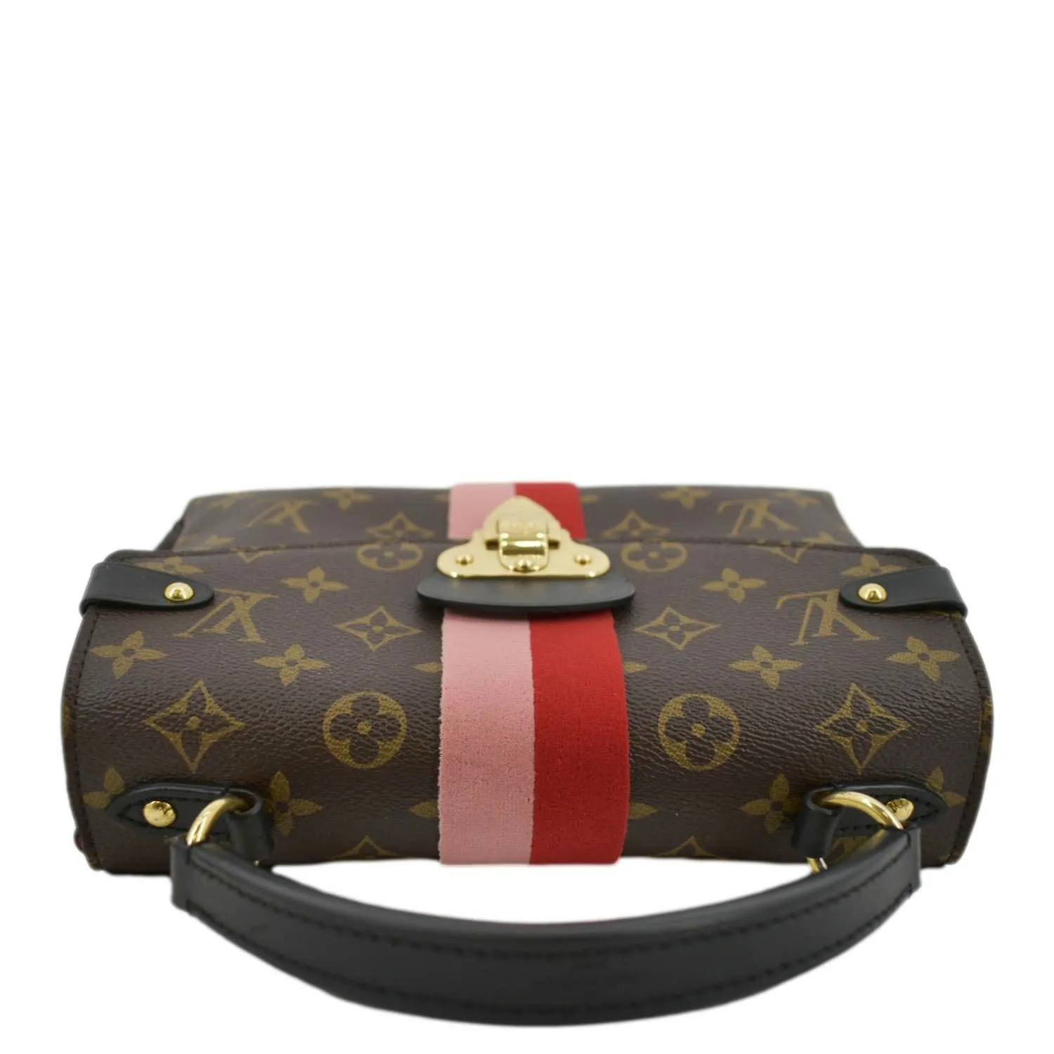 LOUIS VUITTON Georges BB Monogram Canvas Shoulder Bag Coquelicot Peach