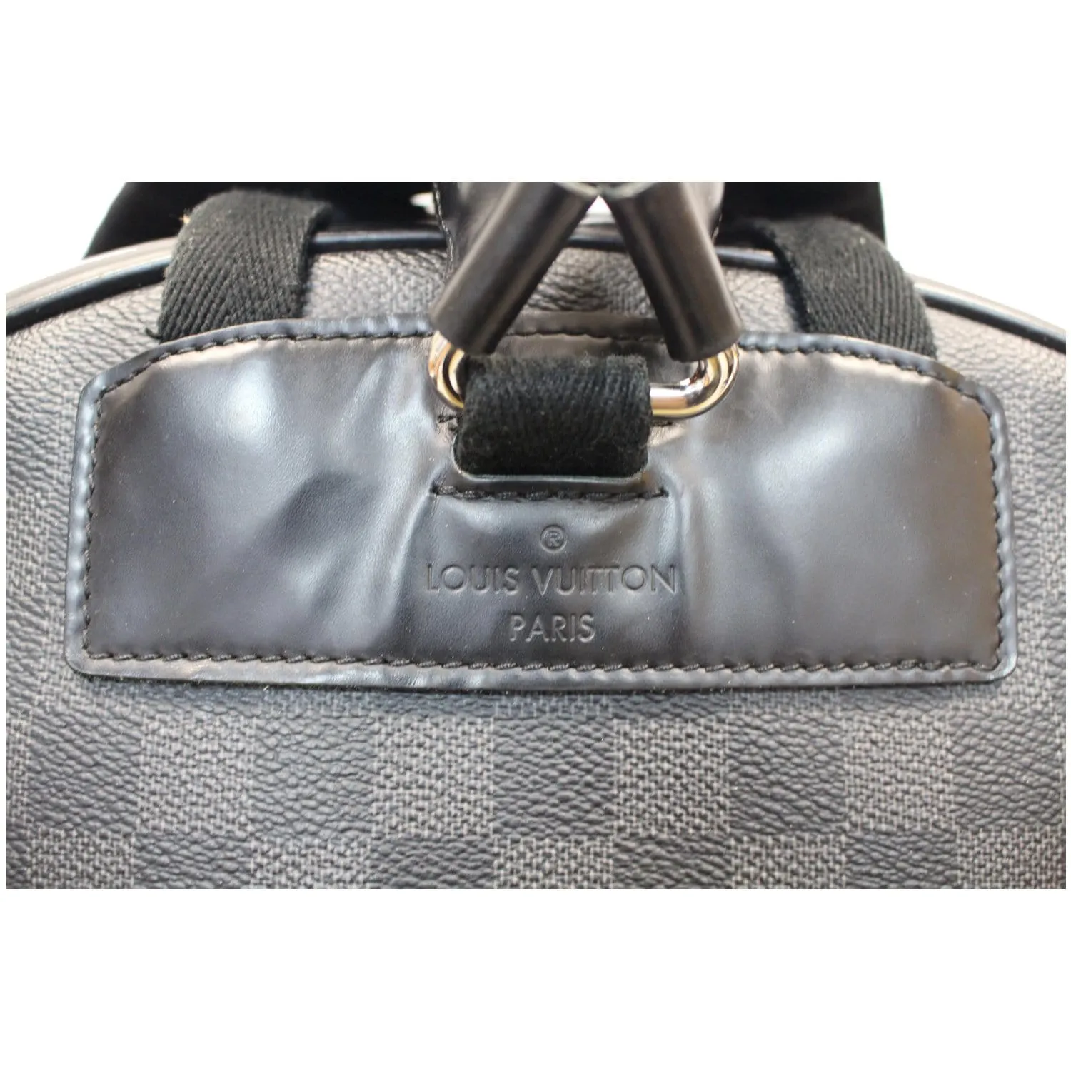 LOUIS VUITTON Josh Damier Graphite Backpack Bag Black