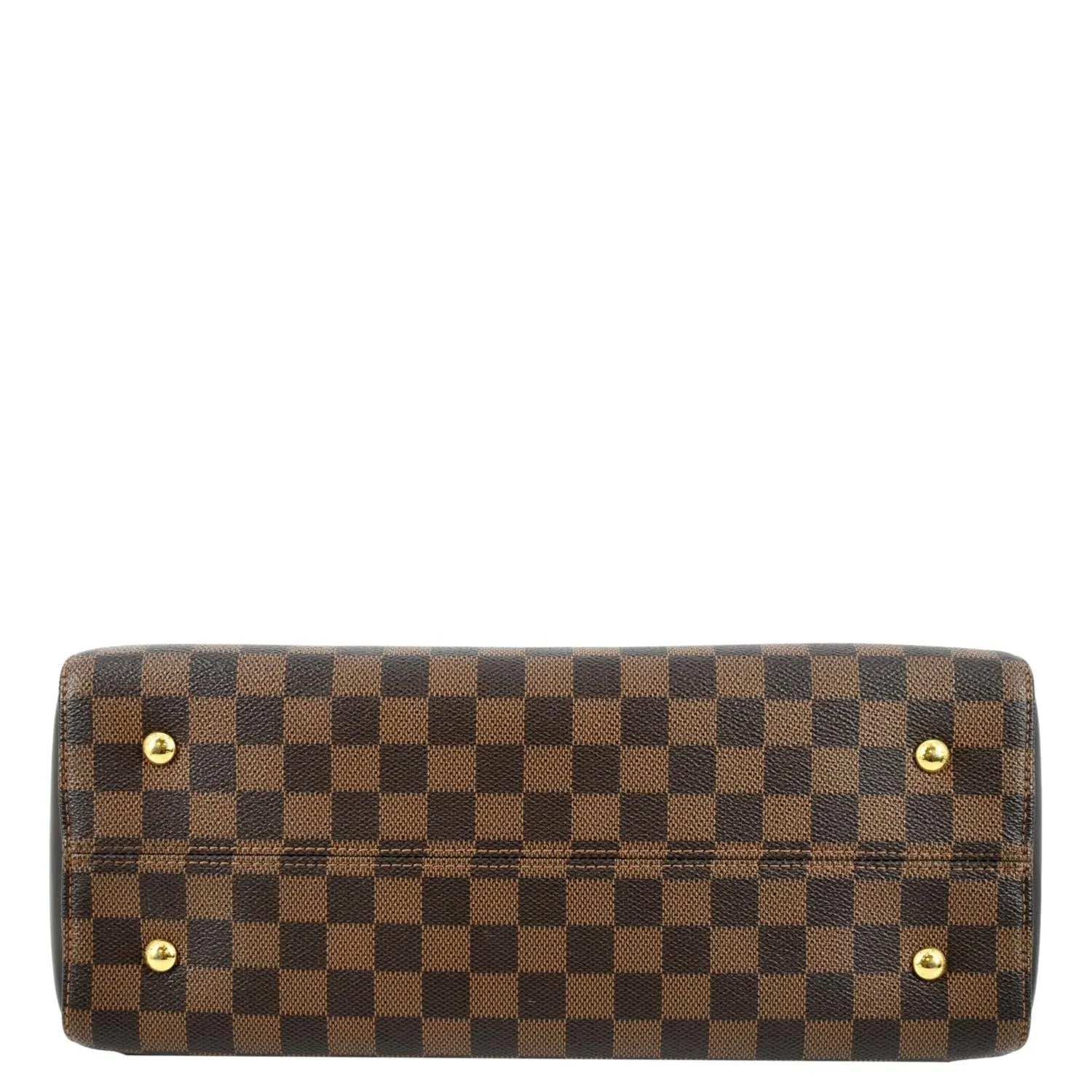 LOUIS VUITTON Kensington Bowling Damier Ebene Satchel Bag Brown
