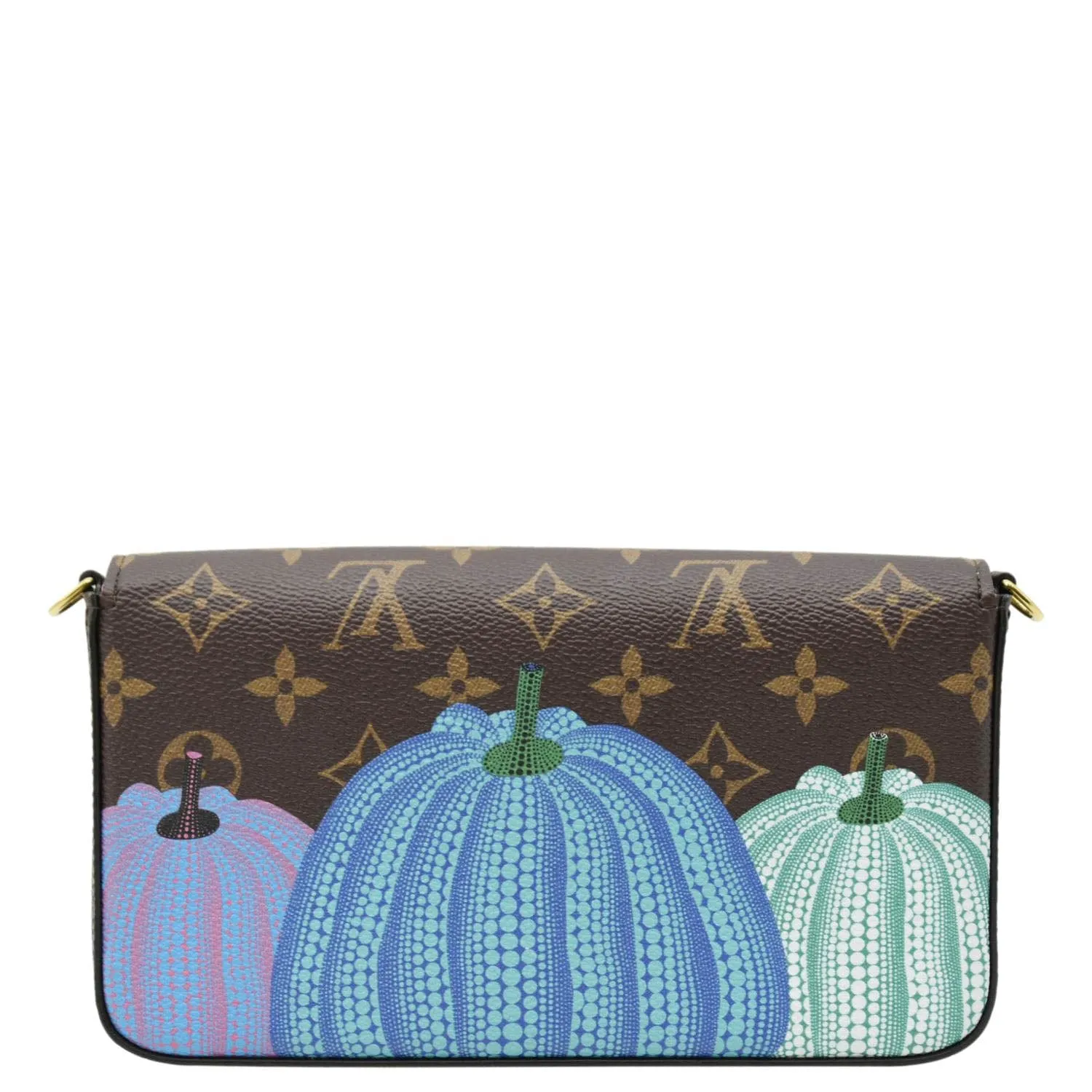 LOUIS VUITTON LV x YK Monogram Pumpkin Pochette Felicie Shoulder Bag Multicolor