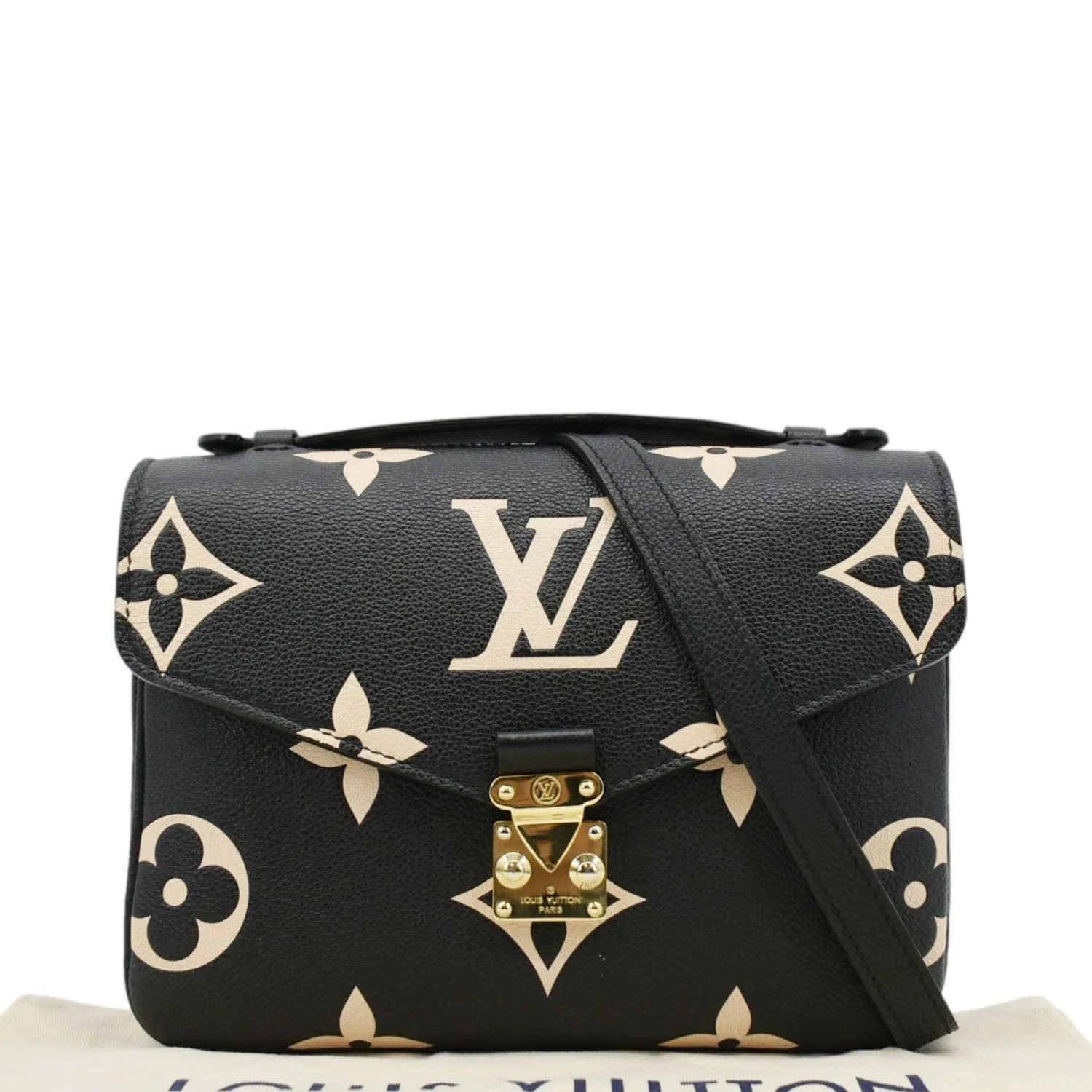 LOUIS VUITTON Metis Pochette Empreinte Leather Crossbody Bag Bicolor