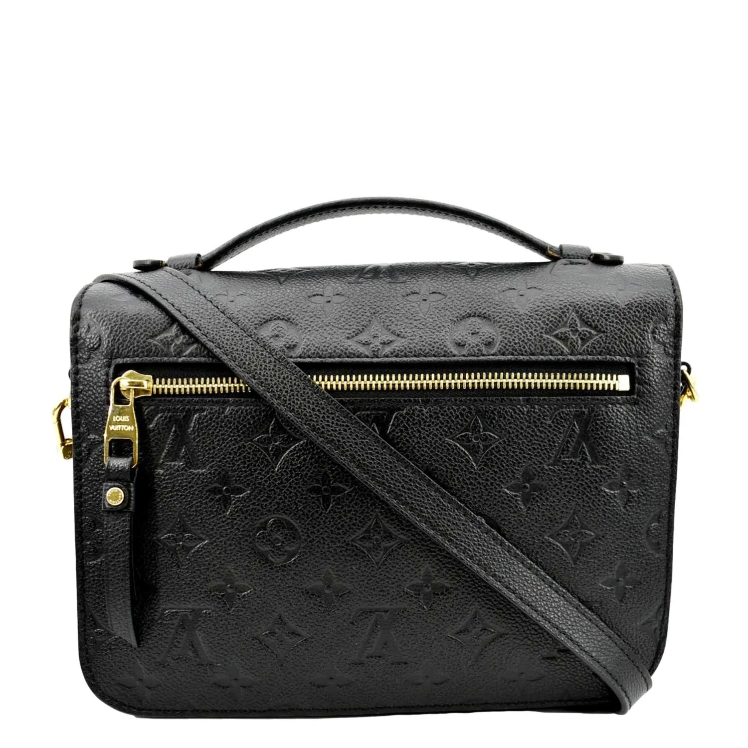 LOUIS VUITTON Metis Pochette Empreinte Leather Crossbody Bag Black