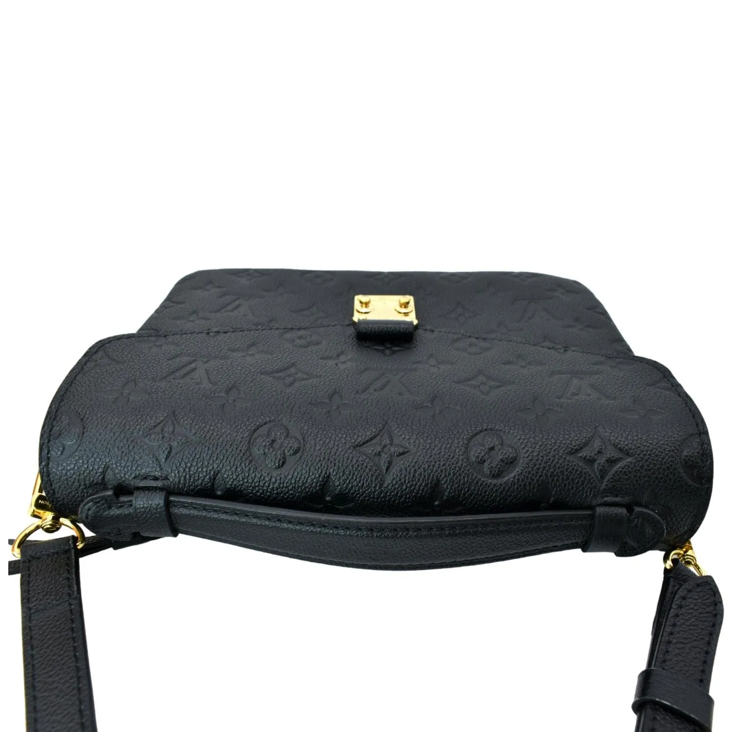 LOUIS VUITTON Metis Pochette Empreinte Leather Crossbody Bag Black