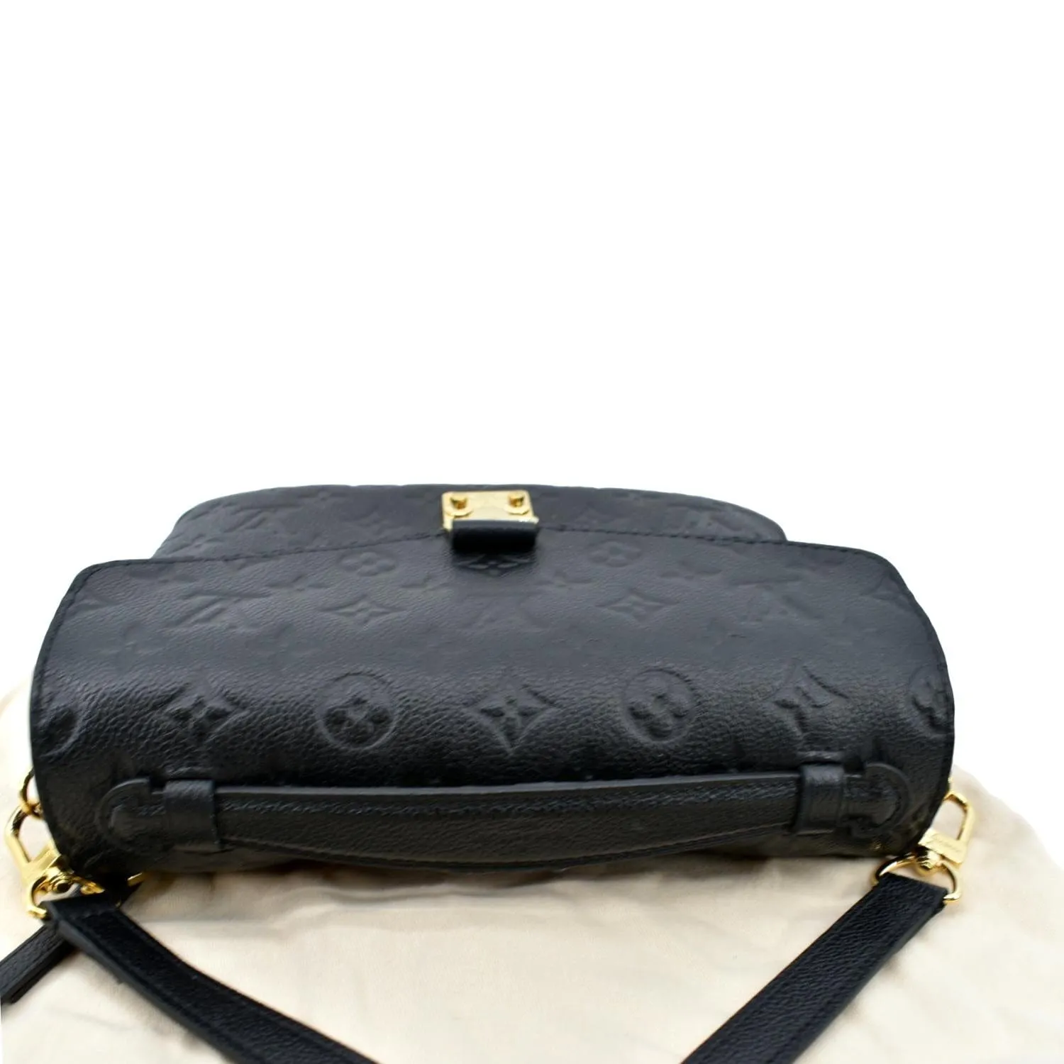 LOUIS VUITTON Metis Pochette Empreinte Leather Crossbody Bag Black