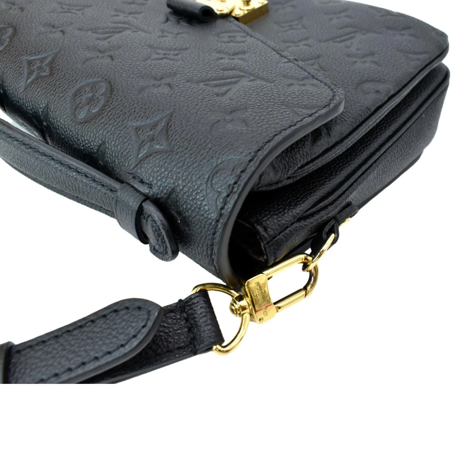LOUIS VUITTON Metis Pochette Empreinte Leather Crossbody Bag Black