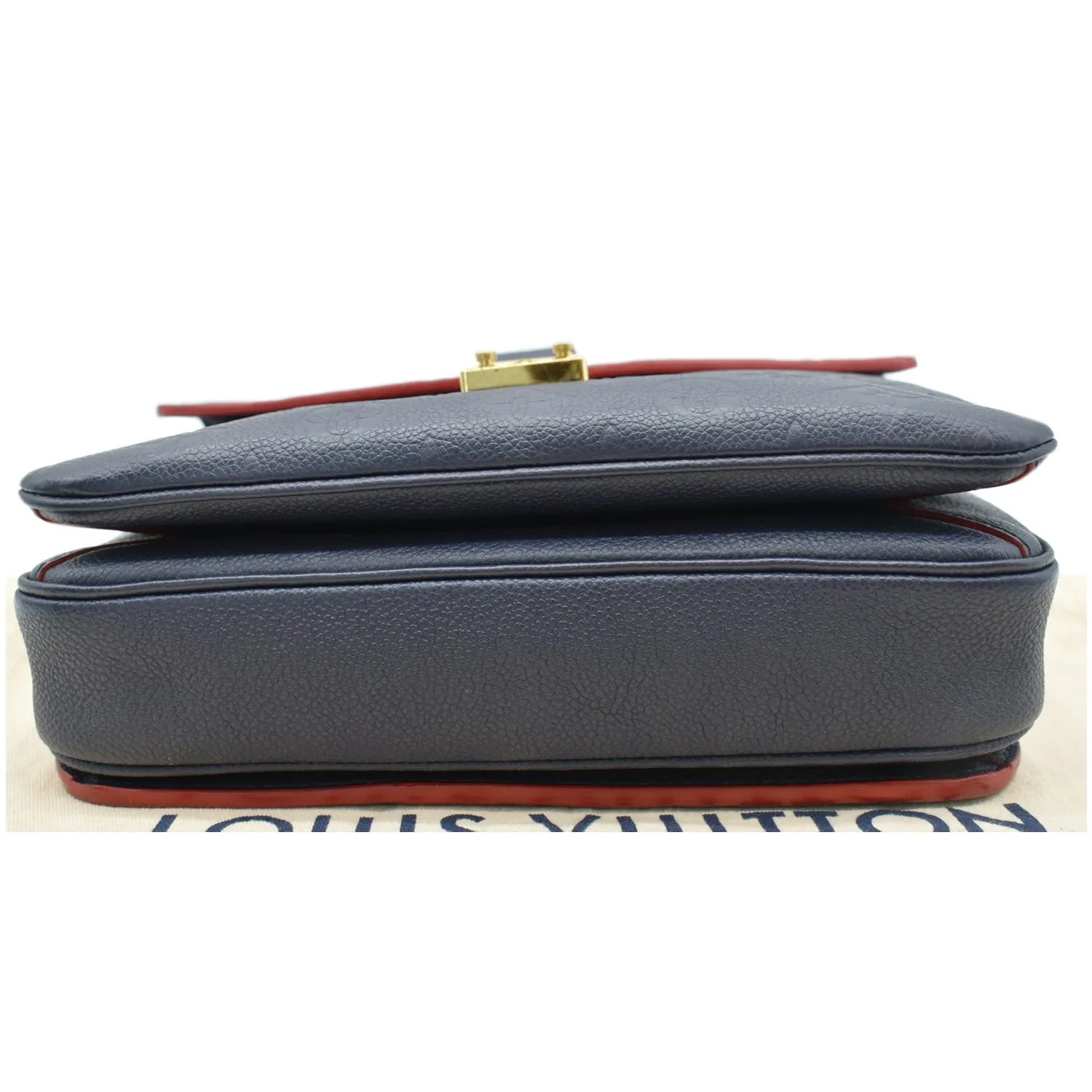 LOUIS VUITTON Metis Pochette Empreinte Leather Crossbody Bag Navy Blue