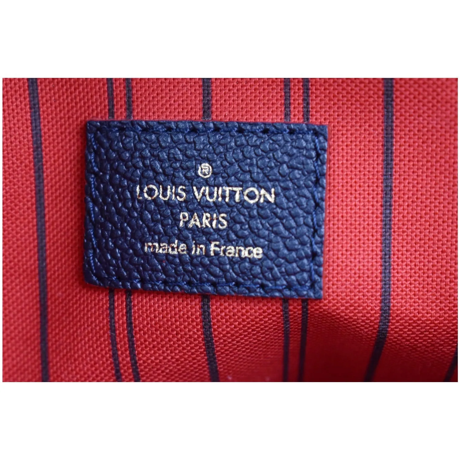 LOUIS VUITTON Metis Pochette Empreinte Leather Crossbody Bag Navy Blue