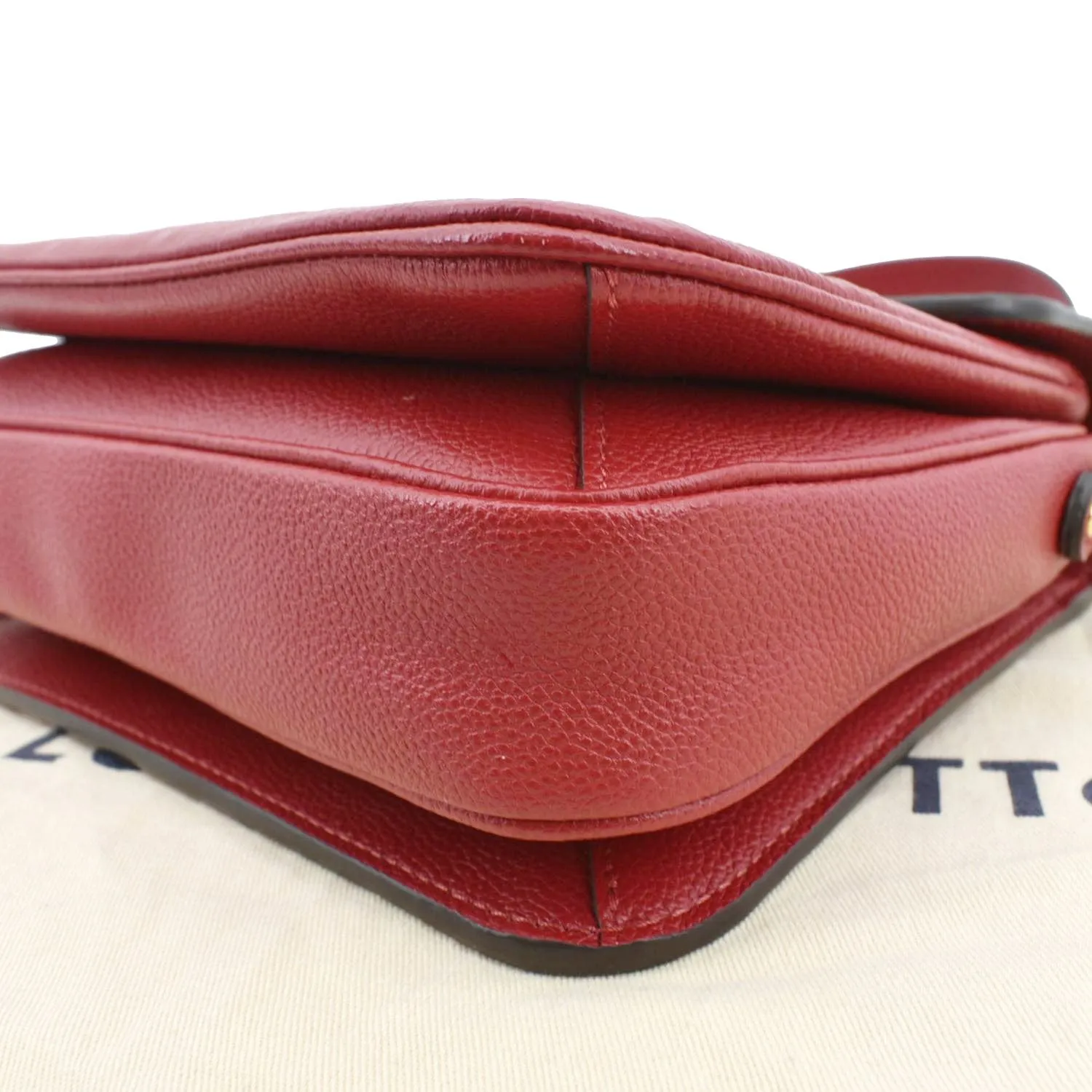 LOUIS VUITTON Metis Pochette Empreinte Leather Crossbody Bag Red