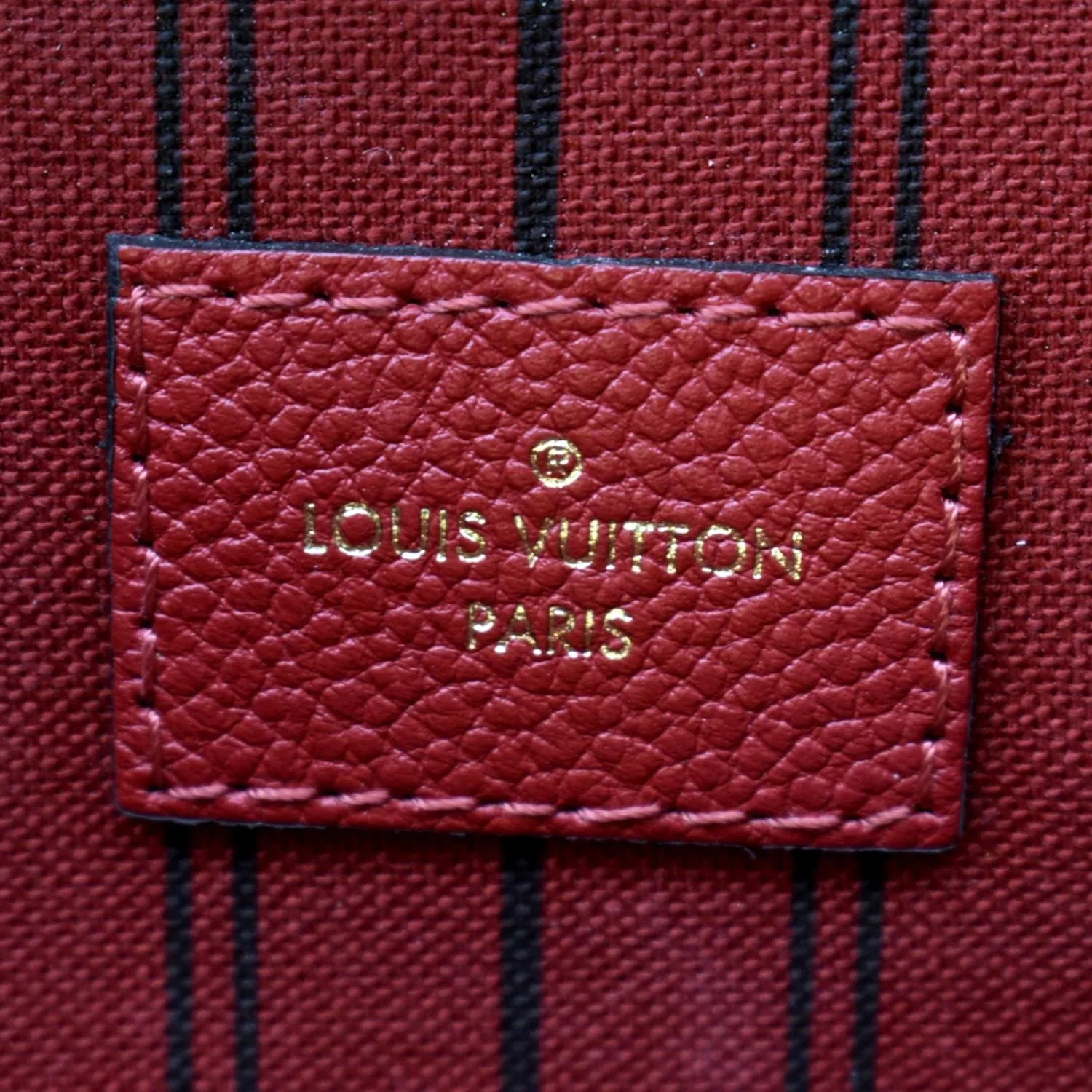 LOUIS VUITTON Metis Pochette Empreinte Leather Crossbody Bag Red