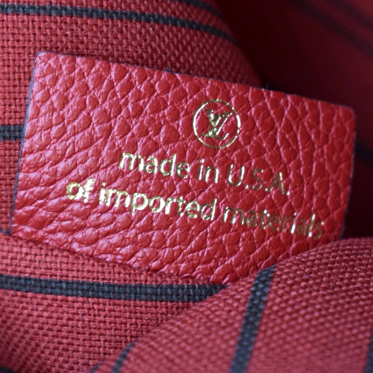 LOUIS VUITTON Metis Pochette Empreinte Leather Crossbody Bag Red