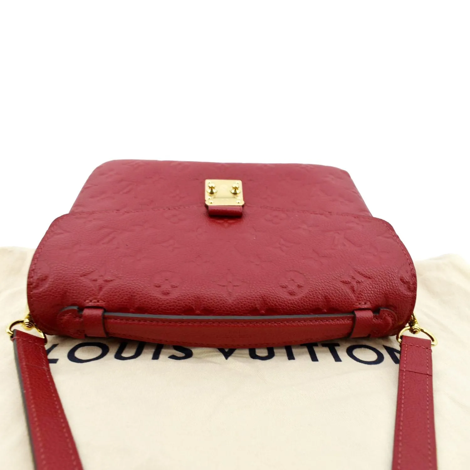LOUIS VUITTON Metis Pochette Empreinte Leather Crossbody Bag Red