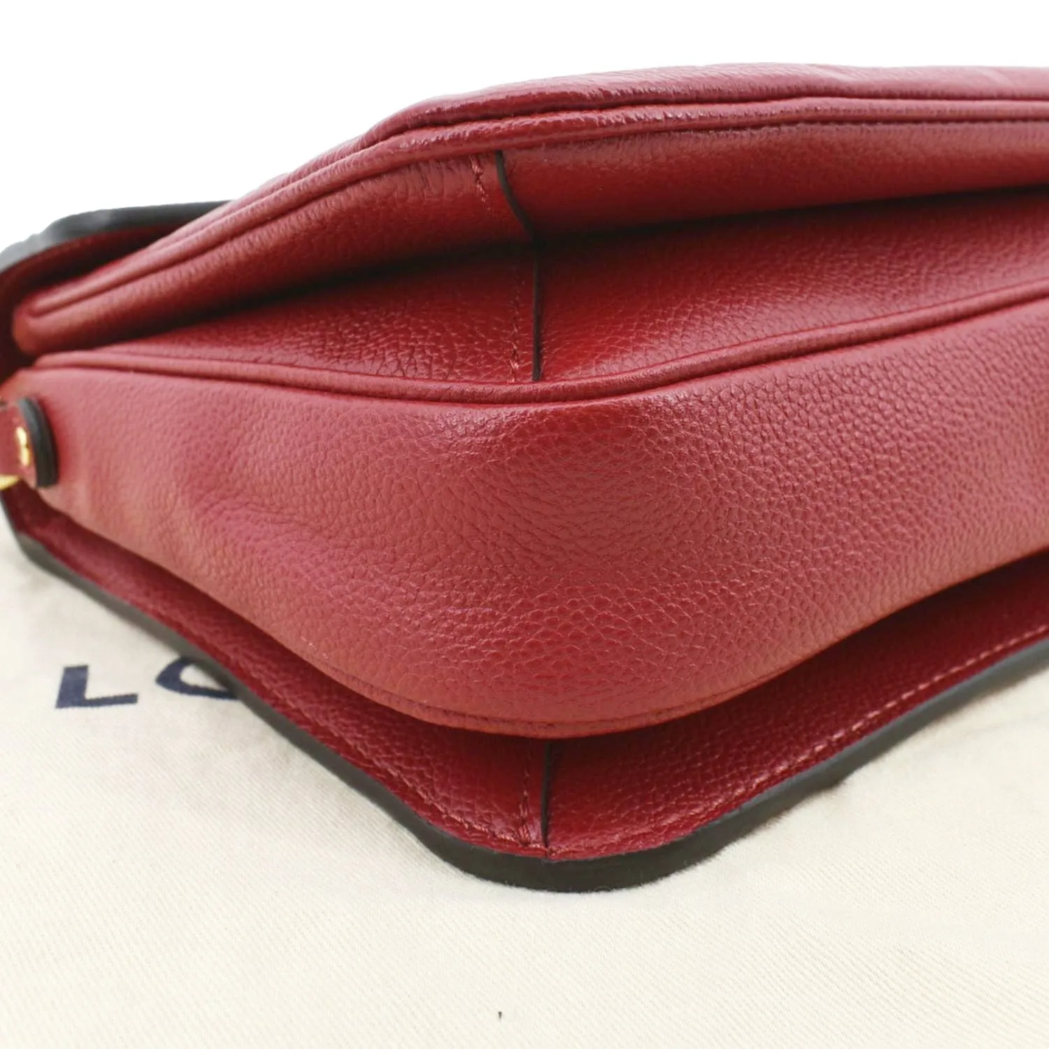 LOUIS VUITTON Metis Pochette Empreinte Leather Crossbody Bag Red