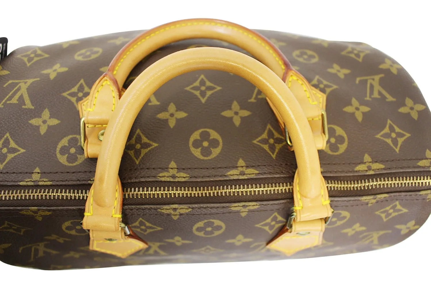 LOUIS VUITTON Monogram Canvas Speedy 30 Brown Satchel Bag