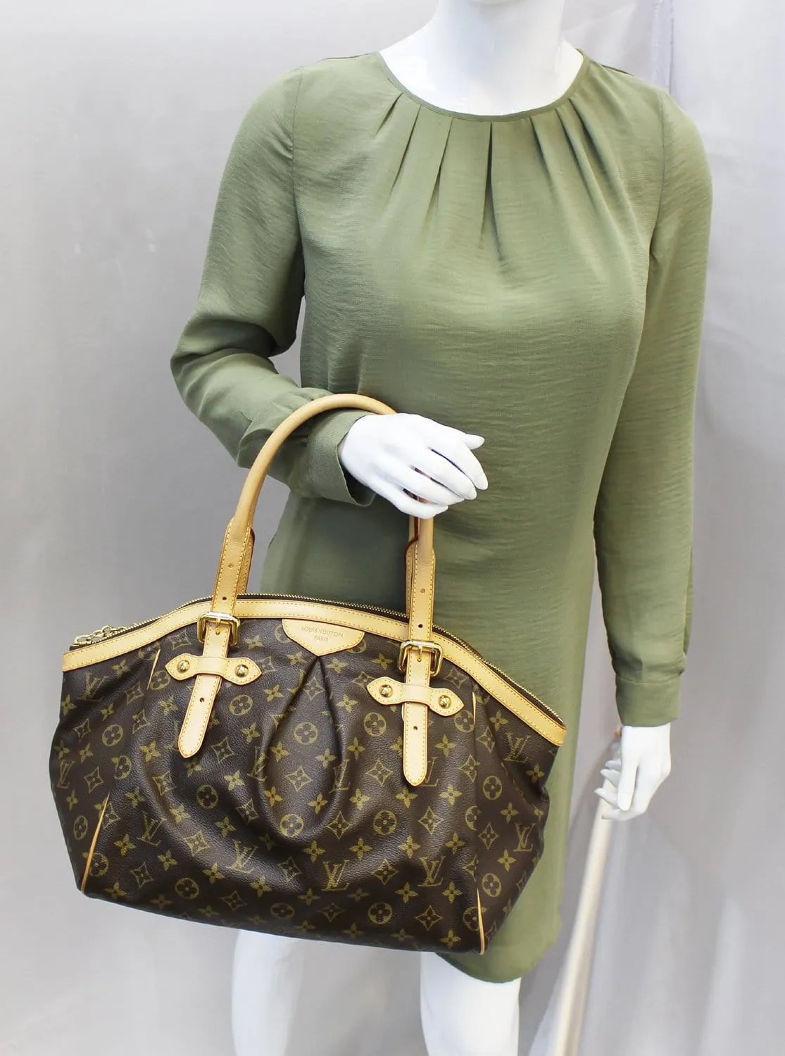 LOUIS VUITTON Monogram Canvas Tivoli GM Brown Satchel Bag