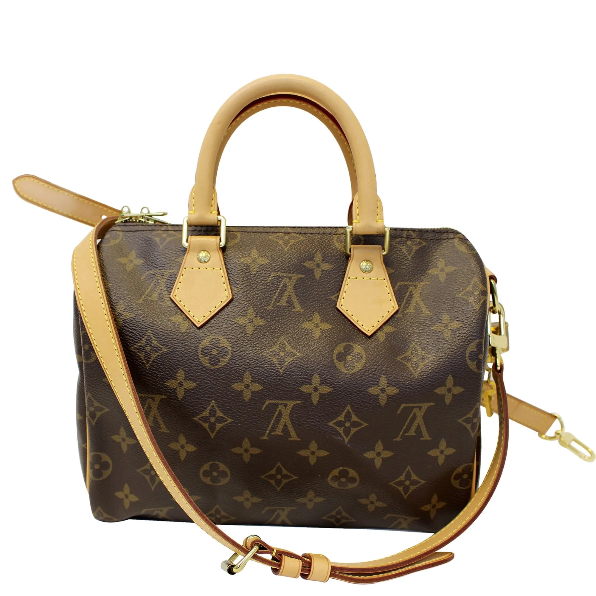 LOUIS VUITTON Monogram Speedy 25 Bandouliere Satchel Bag