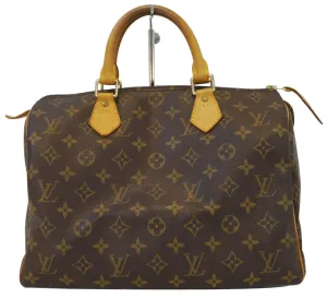 LOUIS VUITTON Monogram Speedy 30 Satchel Bag