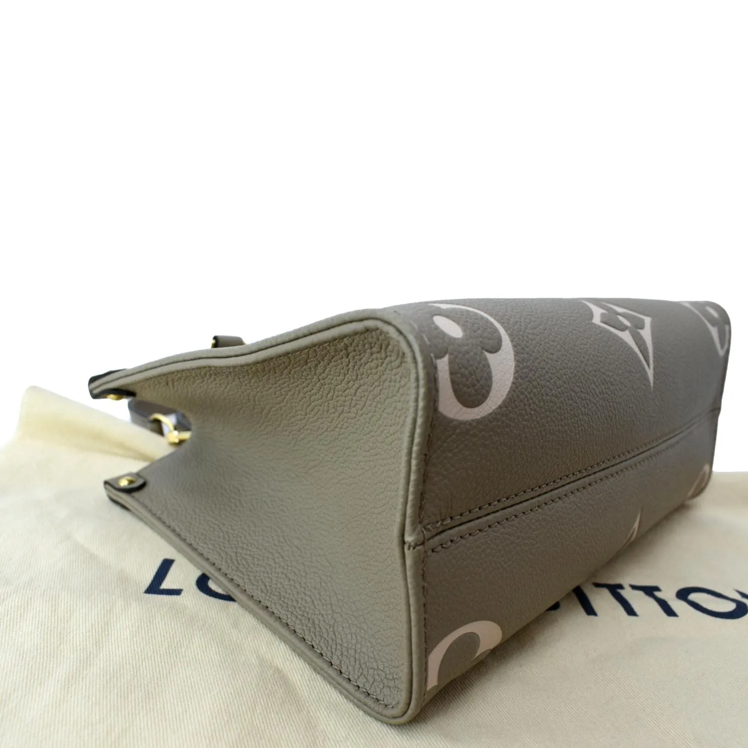 LOUIS VUITTON Onthego PM Bicolor Monogram Empreinte Shoulder Bag Cream - Hot Deals