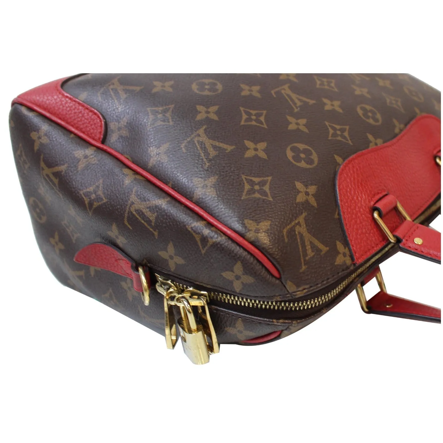 LOUIS VUITTON Retiro NM Monogram Canvas 2Way Shoulder Bag Red