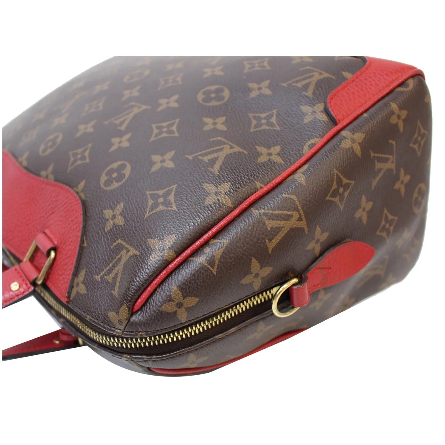 LOUIS VUITTON Retiro NM Monogram Canvas 2Way Shoulder Bag Red
