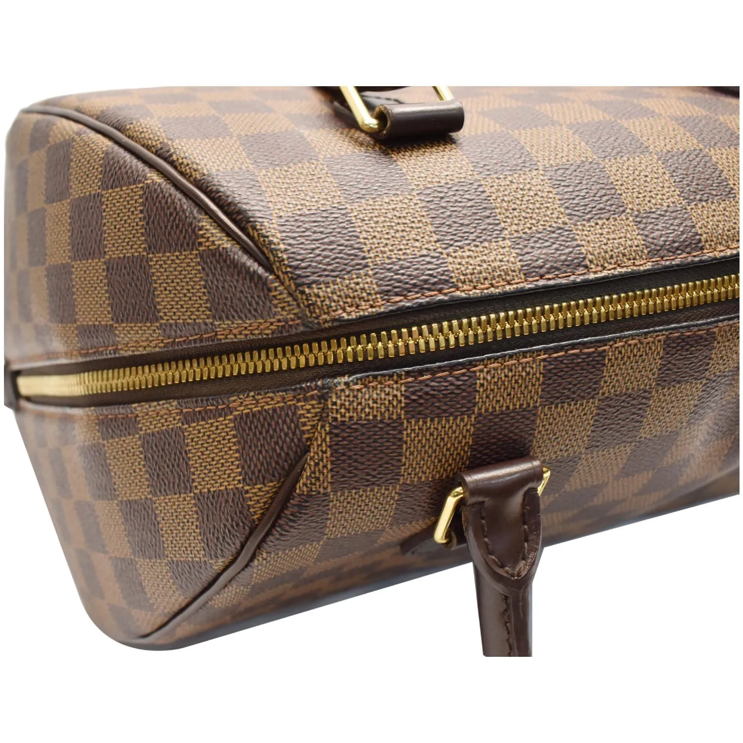 LOUIS VUITTON Ribera MM Damier Ebene Satchel Bag Brown