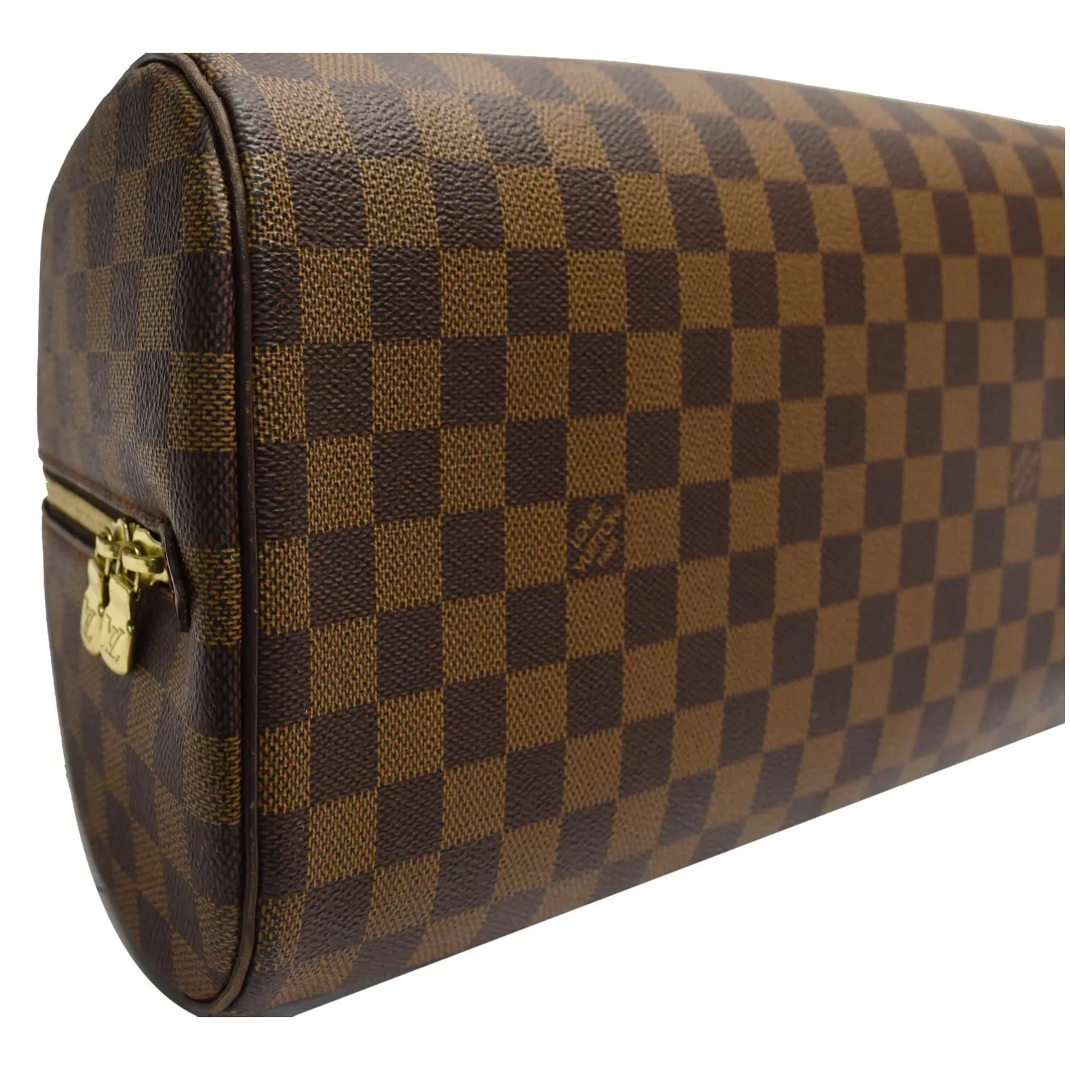 LOUIS VUITTON Ribera MM Damier Ebene Satchel Bag Brown