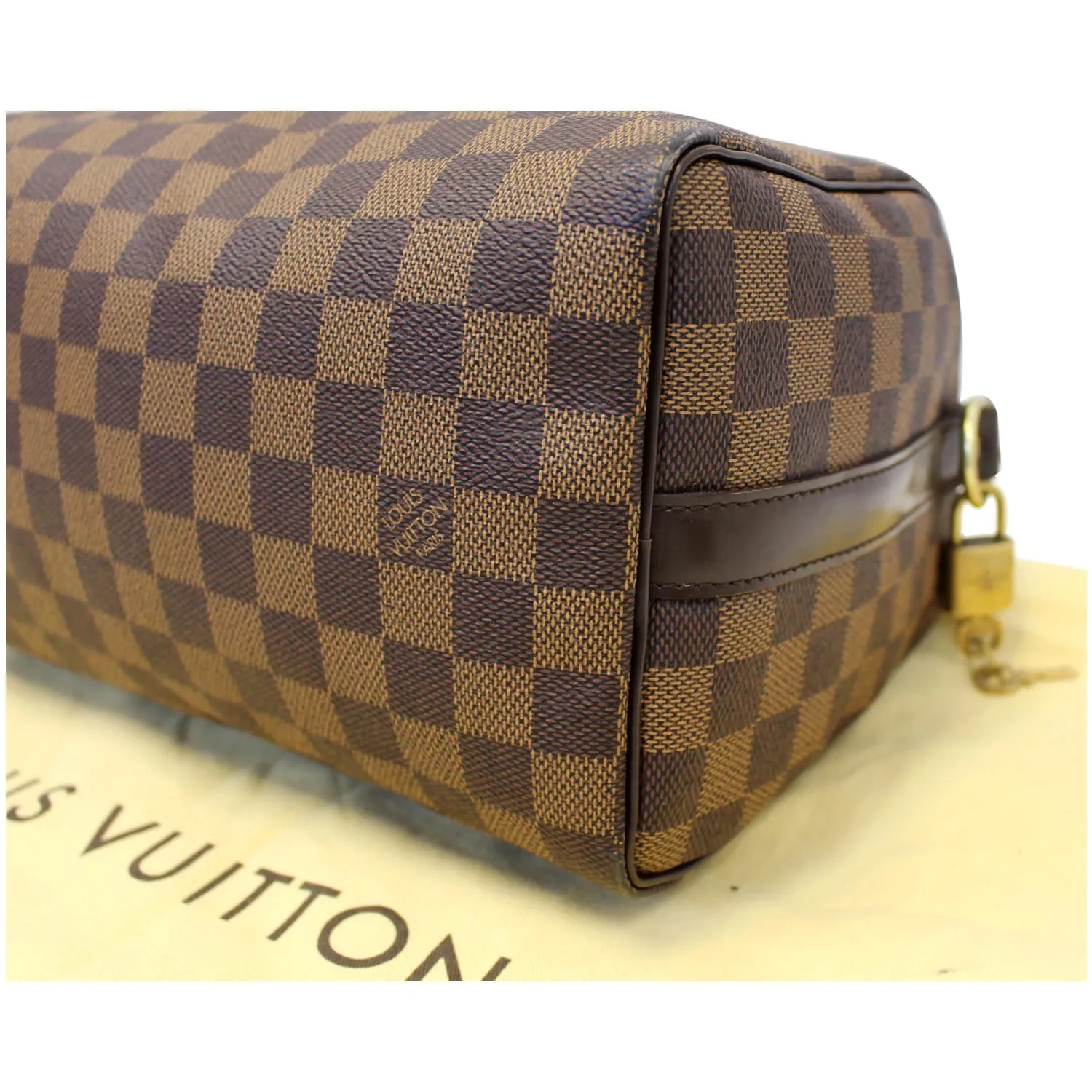 LOUIS VUITTON Speedy 25 Bandouliere Damier Ebene Shoulder Bag Brown