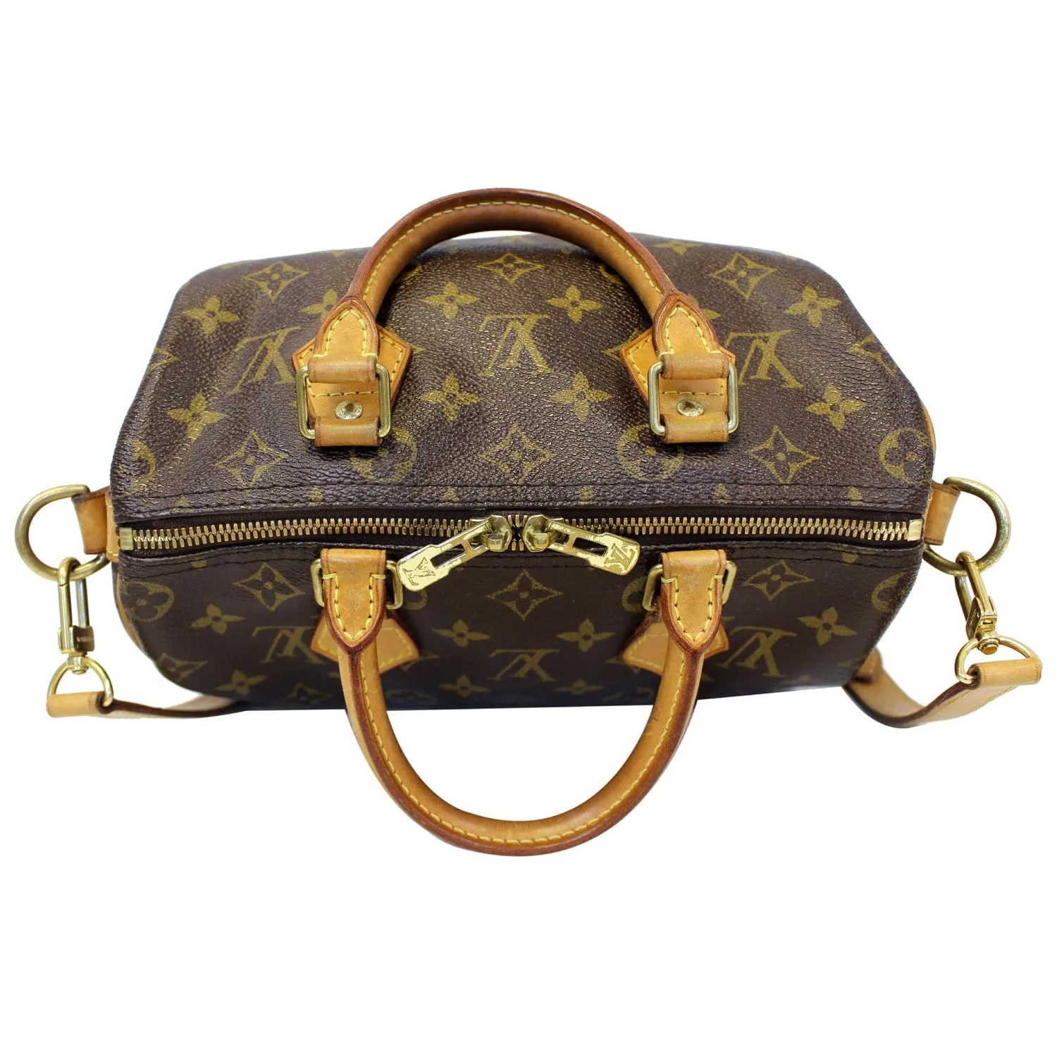 LOUIS VUITTON Speedy 25 Bandouliere Monogram Canvas Shoulder Bag Brown