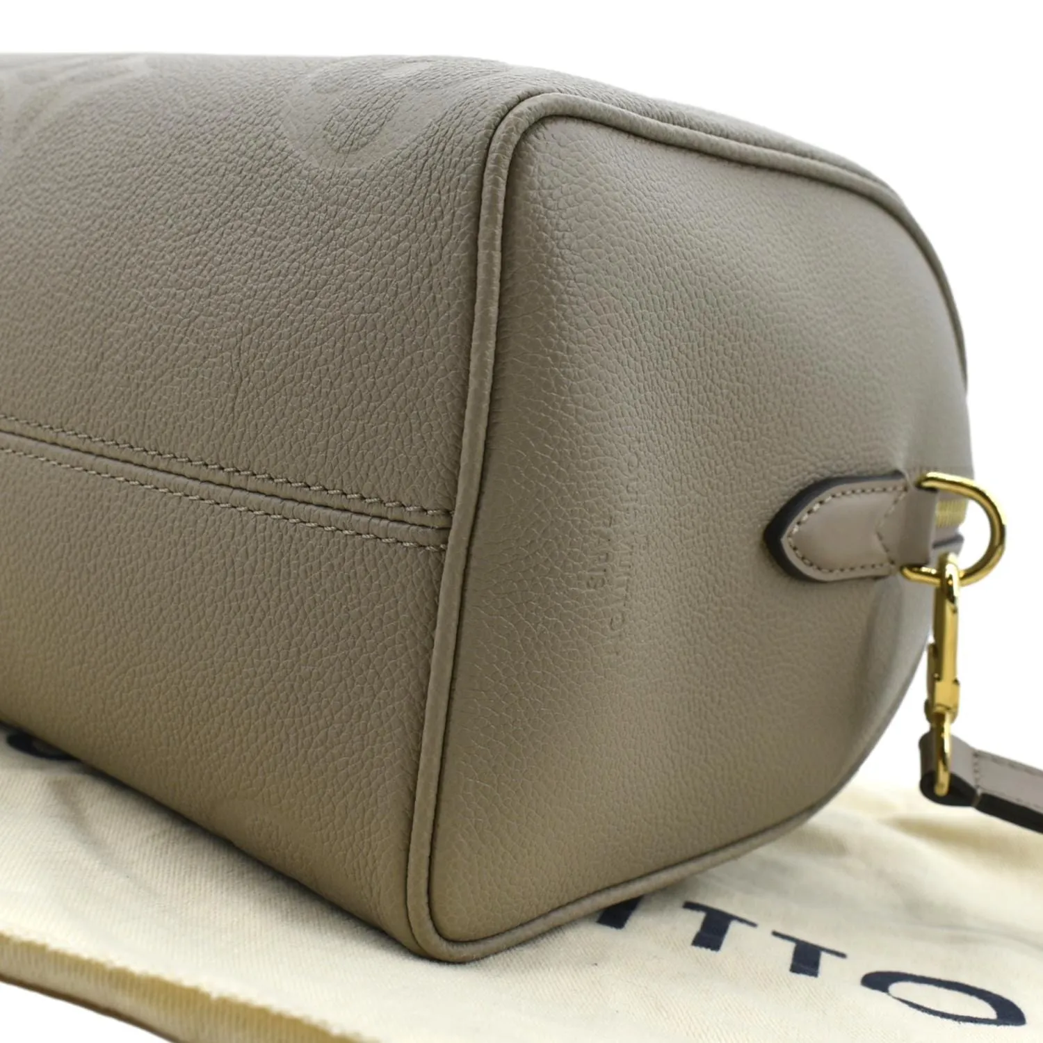 LOUIS VUITTON Speedy 25 Bandouliere Monogram Empreinte Shoulder Bag Tourterelle