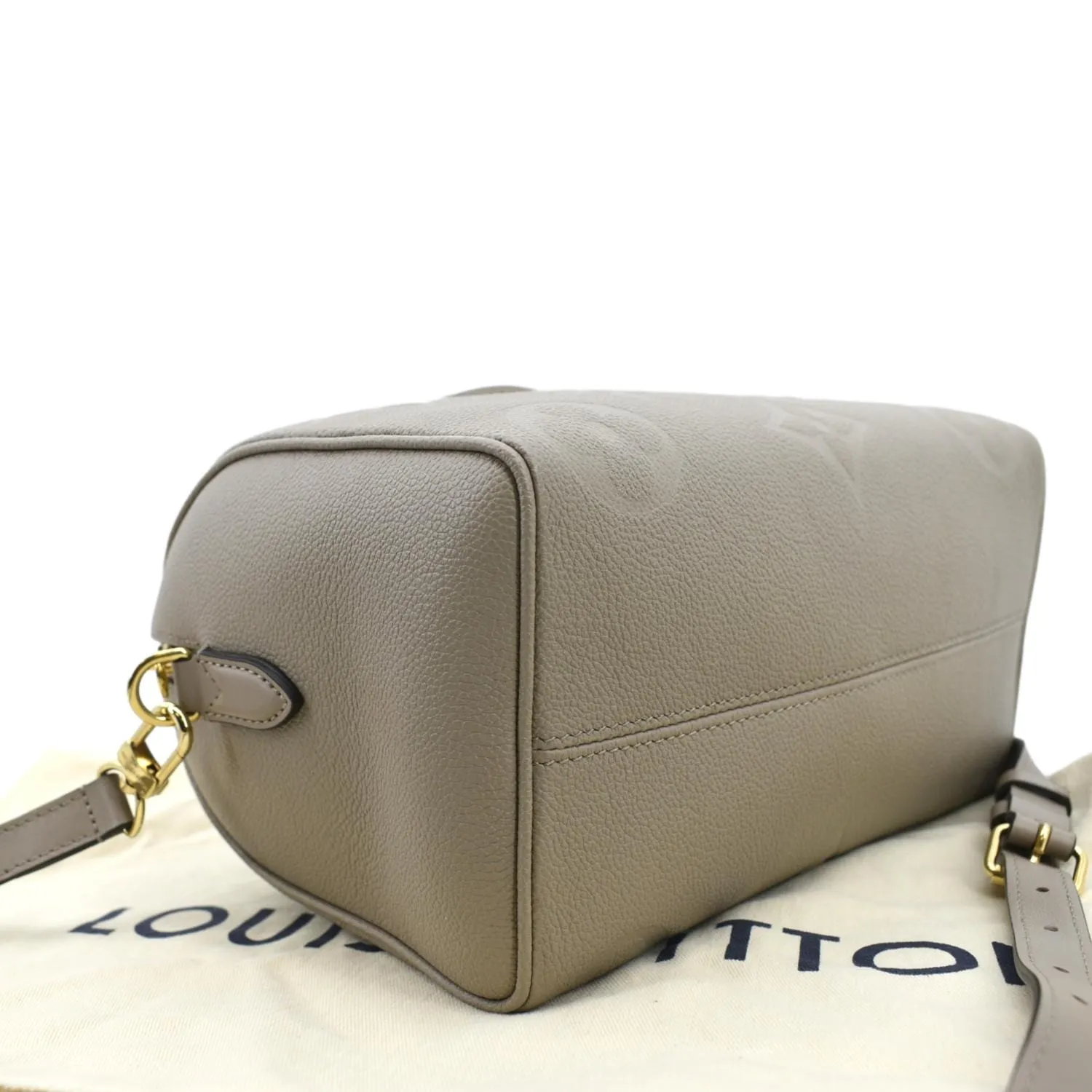 LOUIS VUITTON Speedy 25 Bandouliere Monogram Empreinte Shoulder Bag Tourterelle