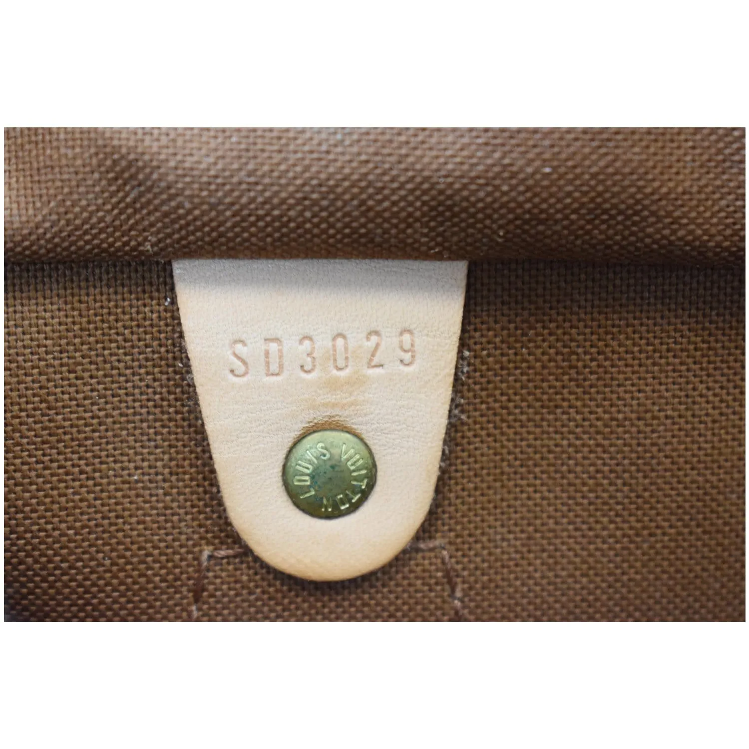 LOUIS VUITTON Speedy 25 Monogram Canvas Satchel Bag Brown