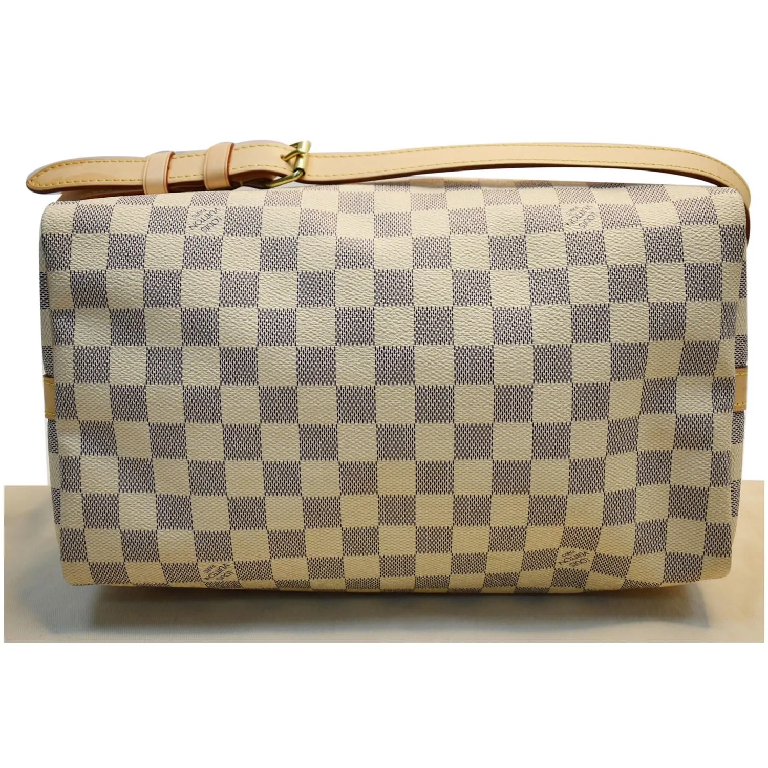 LOUIS VUITTON Speedy 30 Bandouliere Damier Azur Satchel Shoulder Bag White