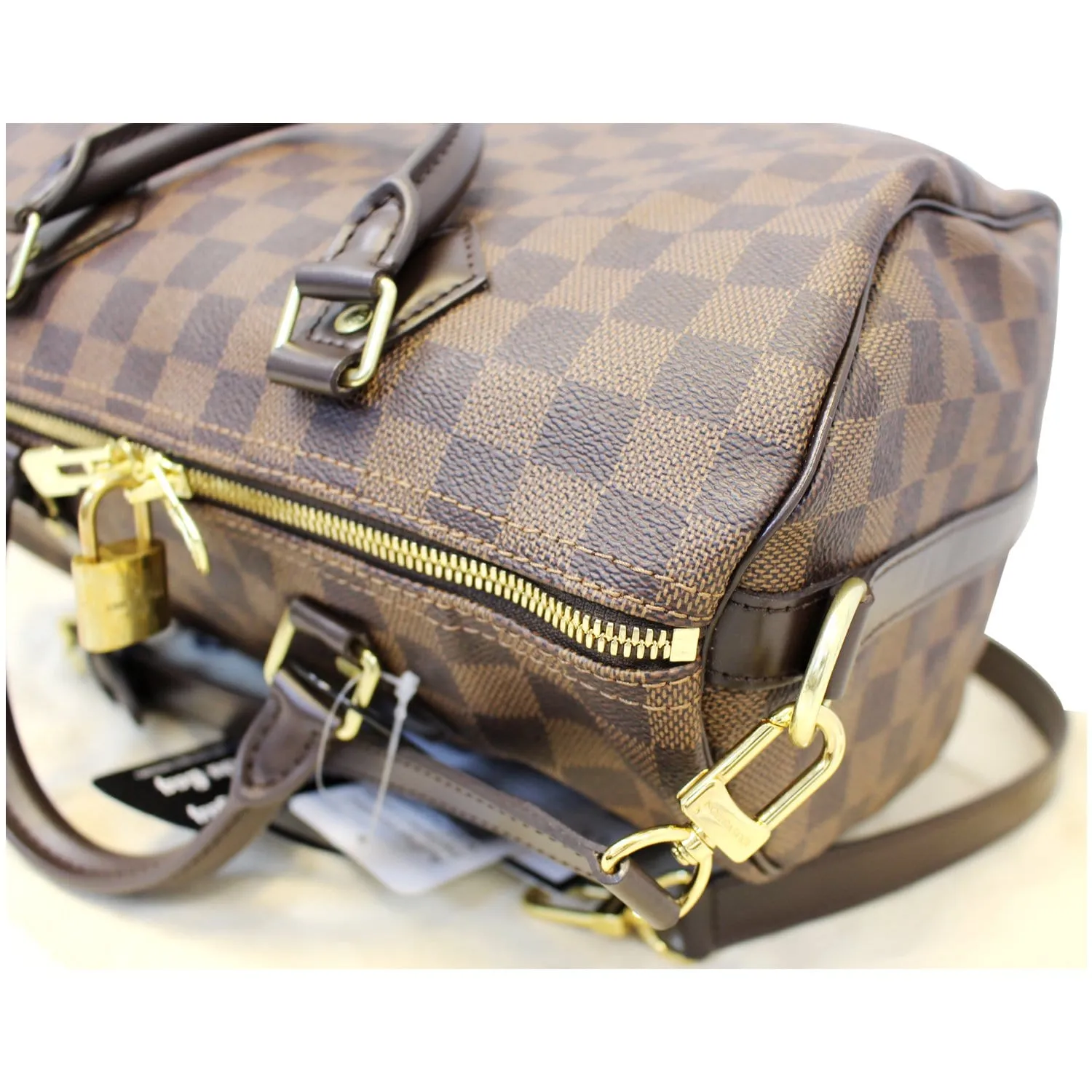 LOUIS VUITTON Speedy 30 Bandouliere Damier Ebene Shoulder Bag