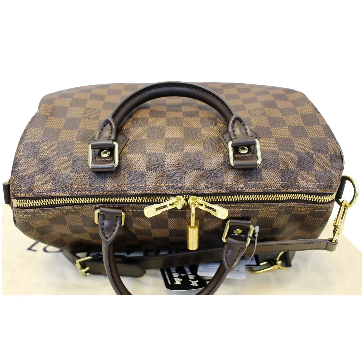 LOUIS VUITTON Speedy 30 Bandouliere Damier Ebene Shoulder Bag