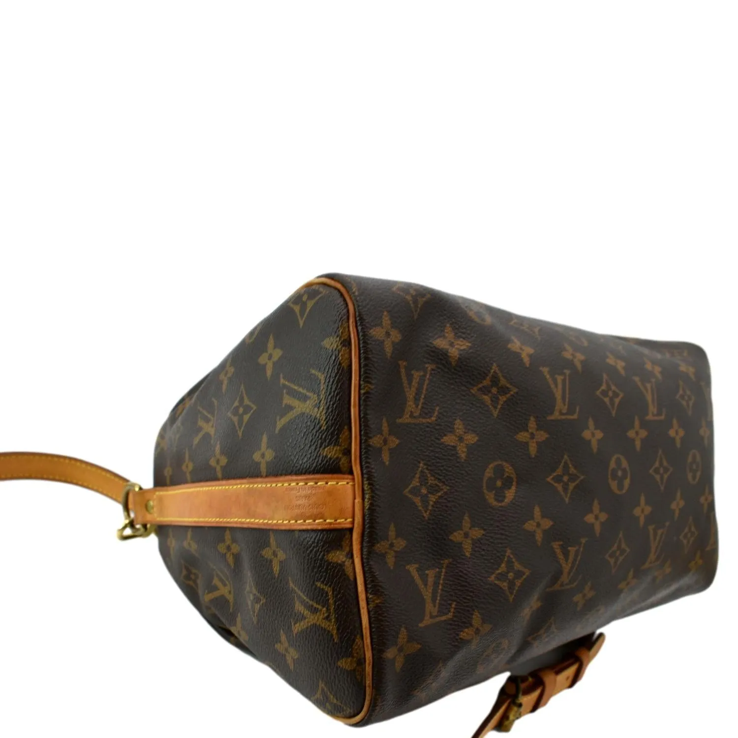 LOUIS VUITTON Speedy 30 Bandouliere Monogram Canvas Shoulder Bag Brown
