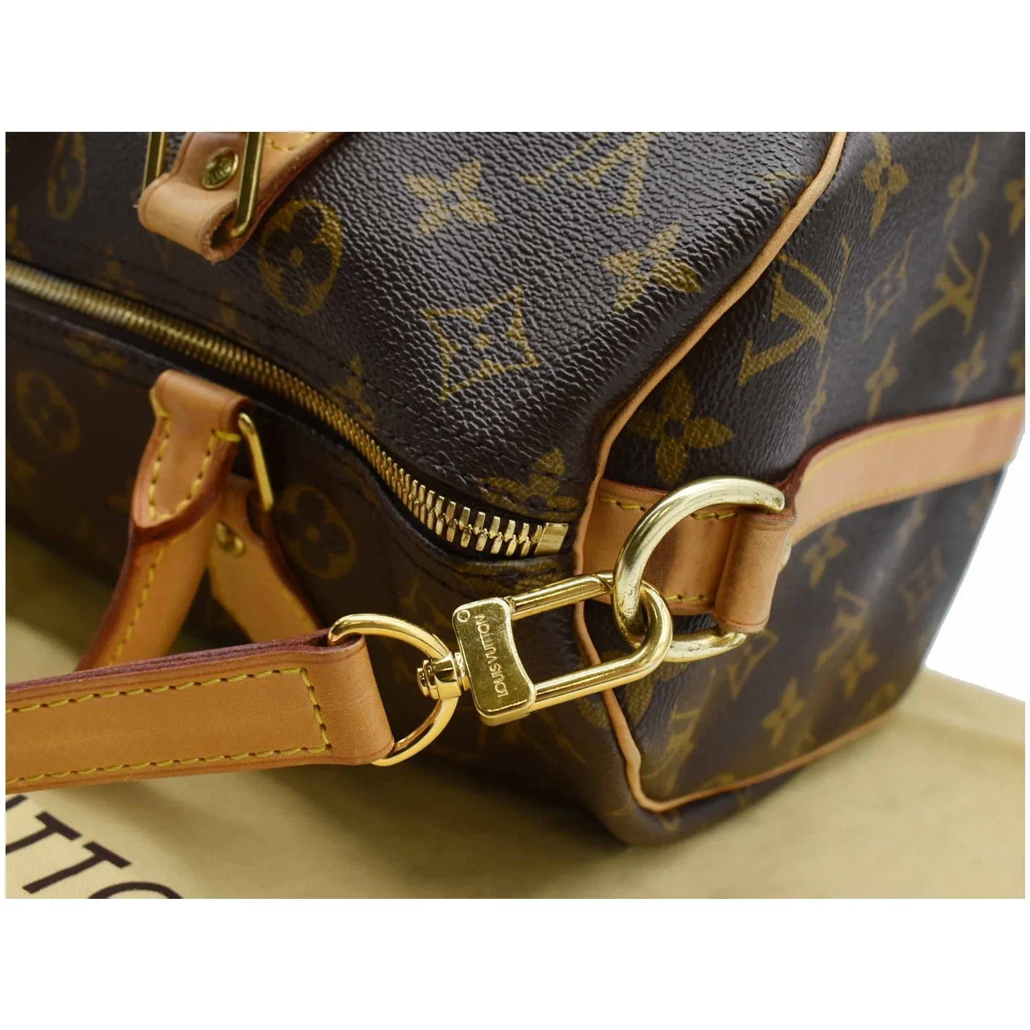 LOUIS VUITTON Speedy 30 Bandouliere Monogram Canvas Shoulder Bag Brown