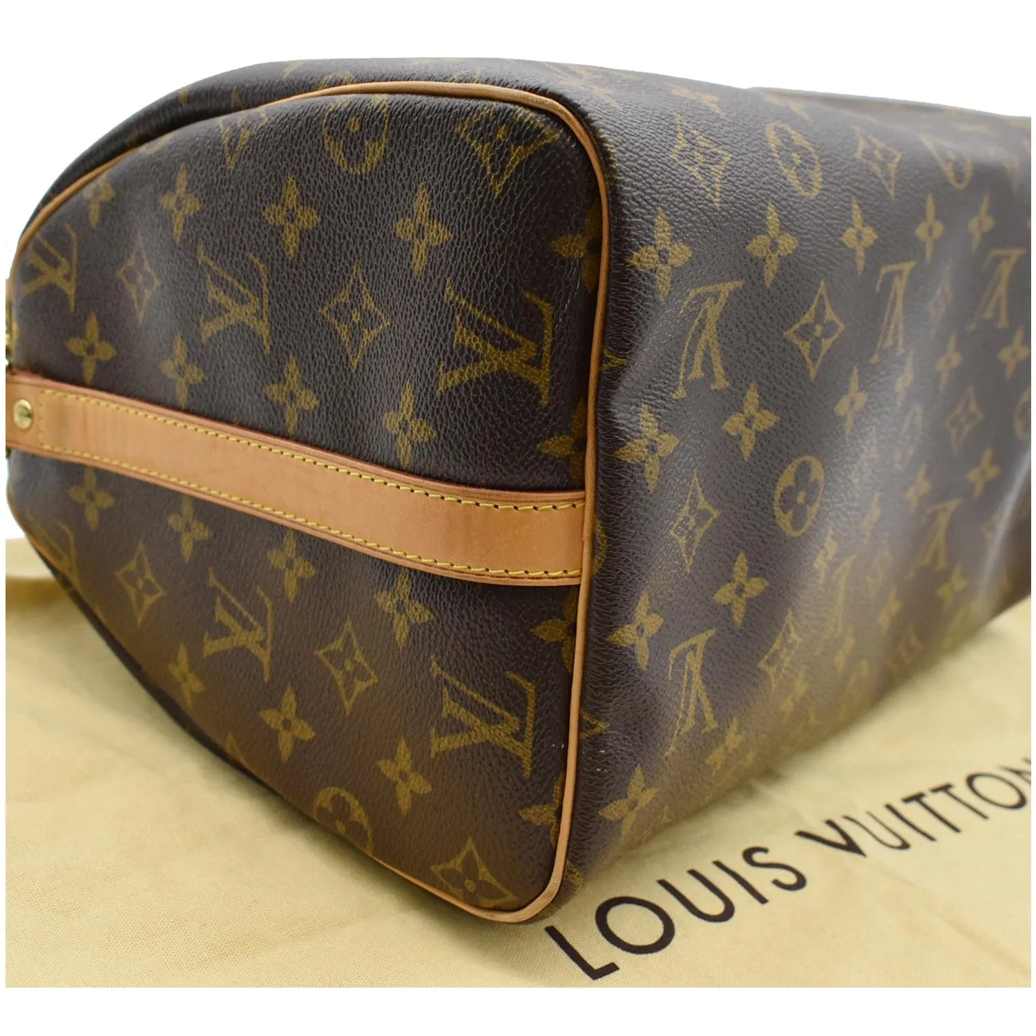 LOUIS VUITTON Speedy 30 Bandouliere Monogram Canvas Shoulder Bag Brown