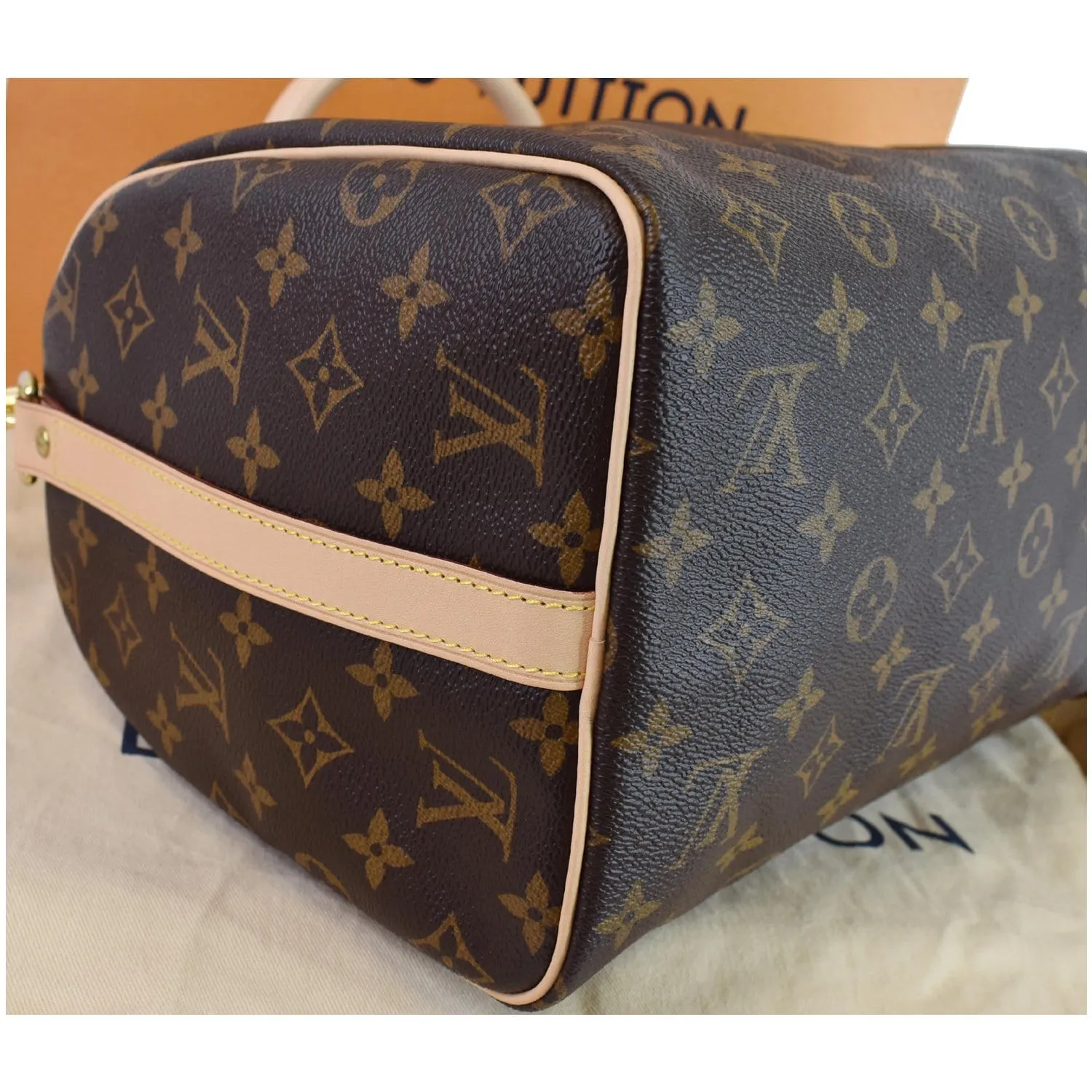 LOUIS VUITTON Speedy 30 Bandouliere Monogram Canvas Shoulder Bag Brown