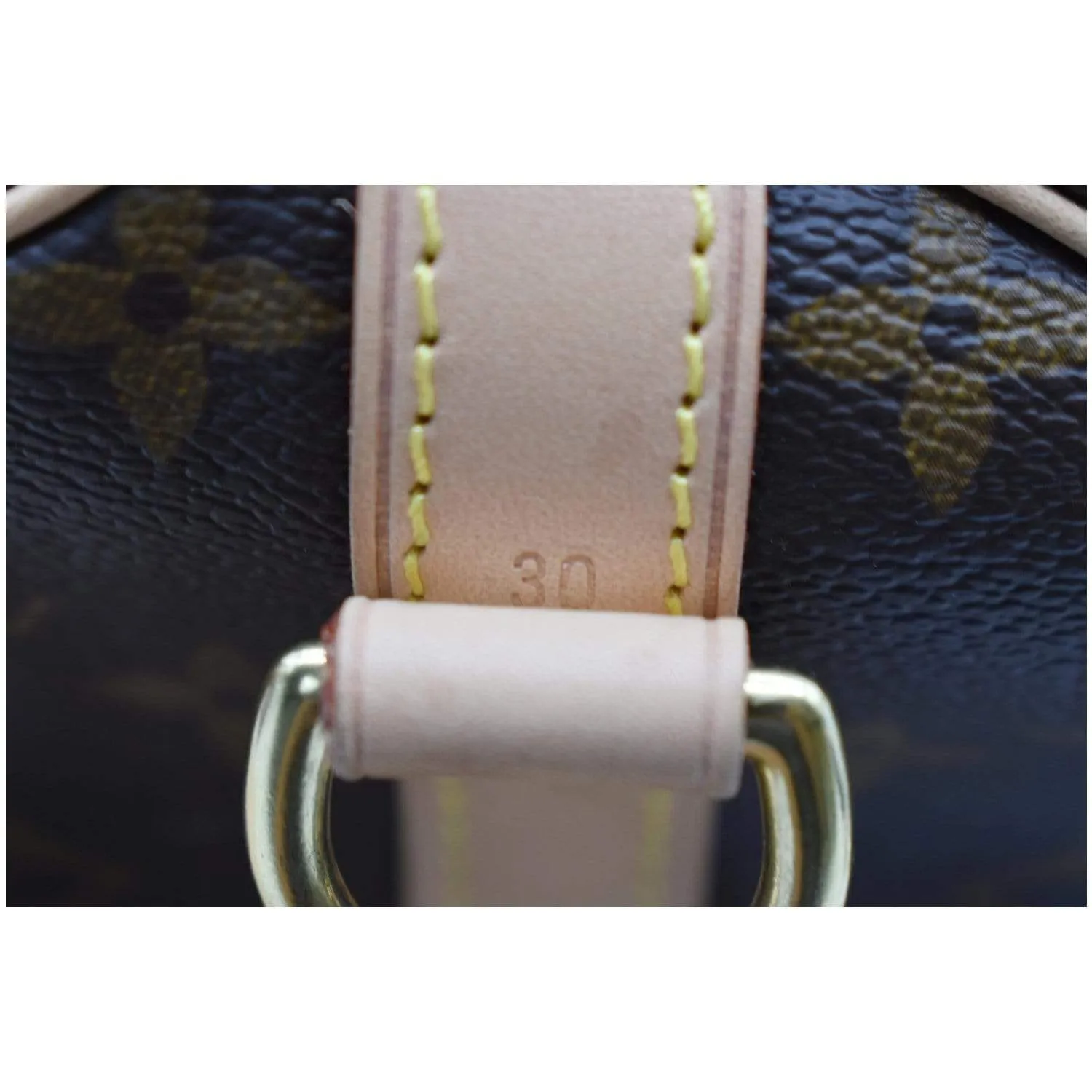 LOUIS VUITTON Speedy 30 Bandouliere Monogram Canvas Shoulder Bag Brown