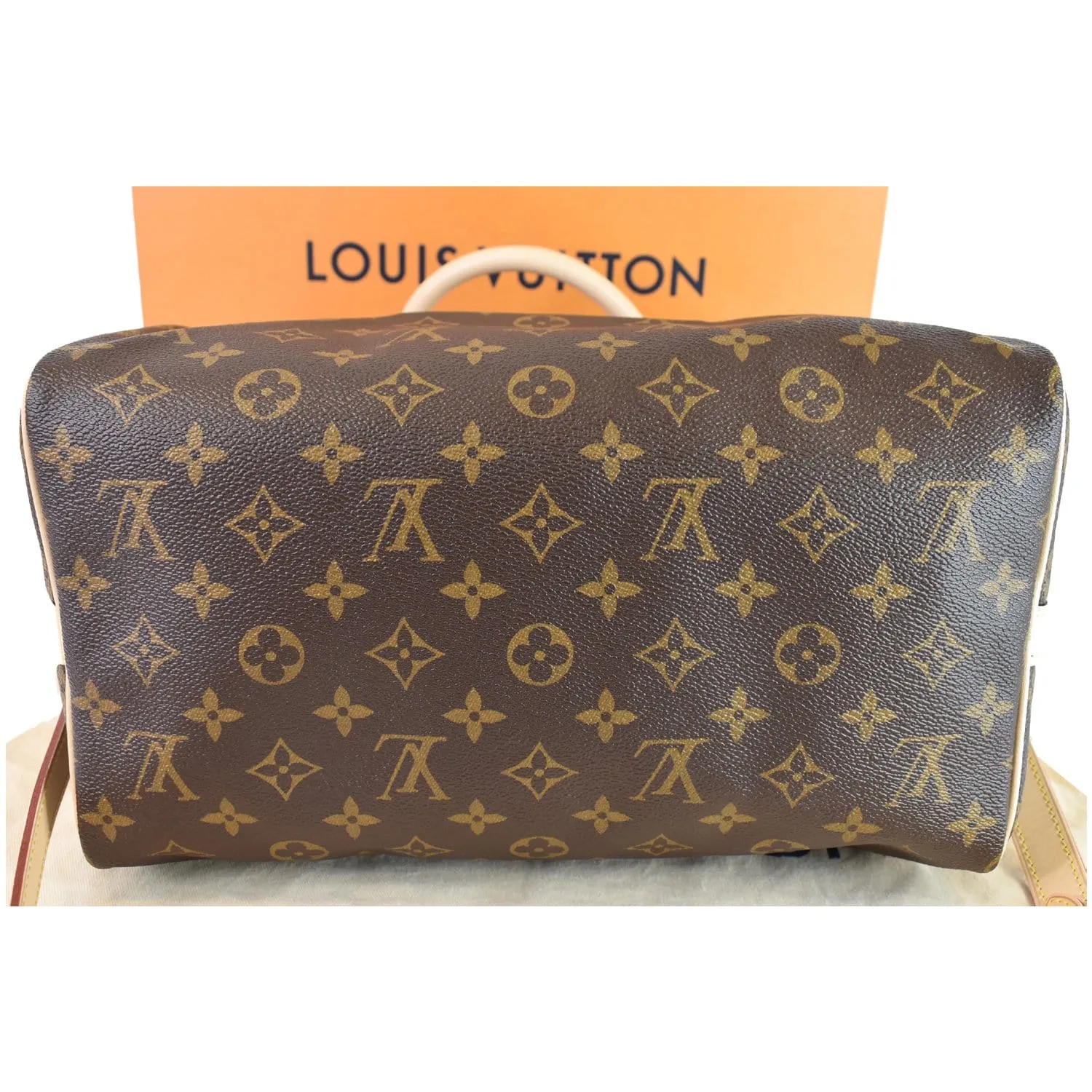 LOUIS VUITTON Speedy 30 Bandouliere Monogram Canvas Shoulder Bag Brown