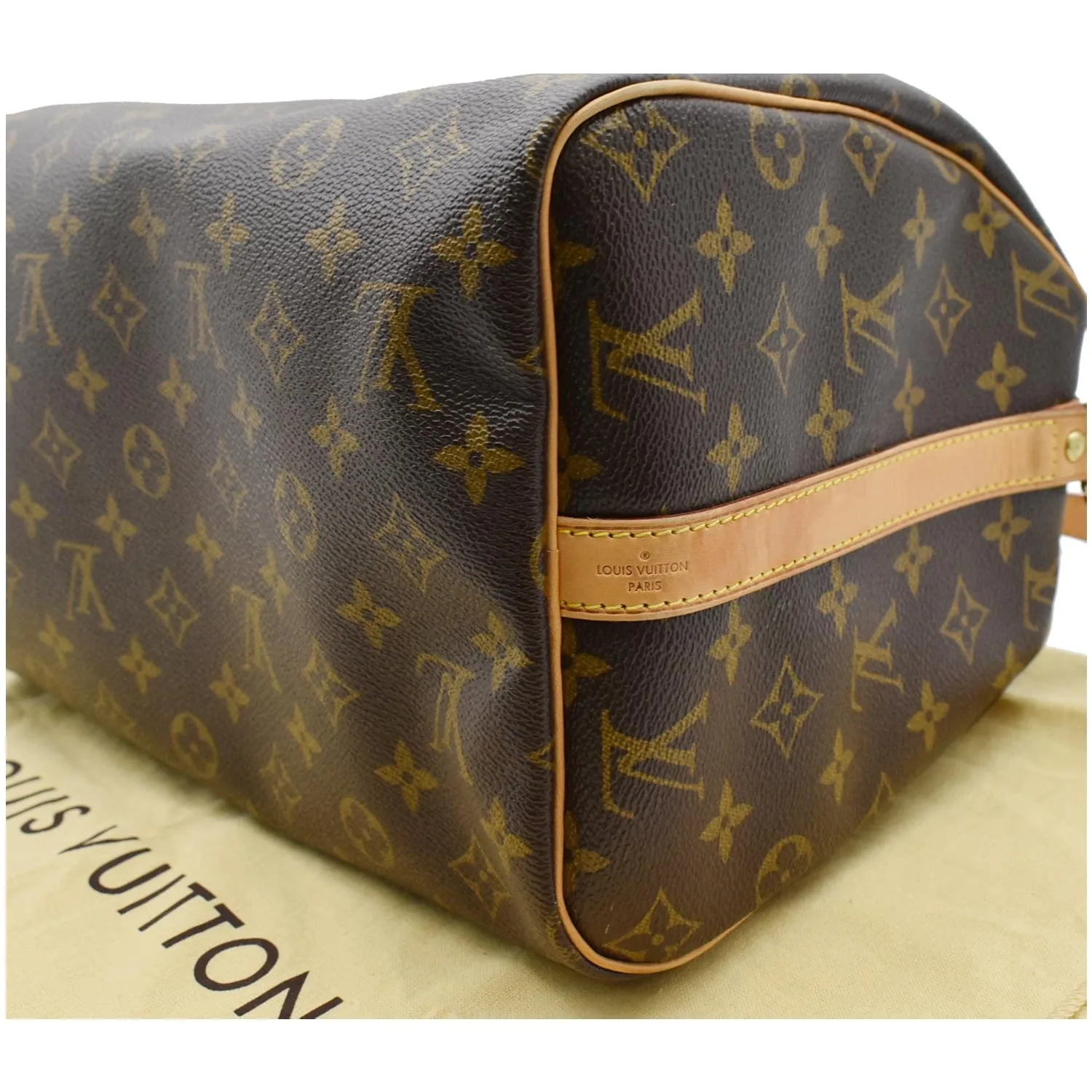 LOUIS VUITTON Speedy 30 Bandouliere Monogram Canvas Shoulder Bag Brown
