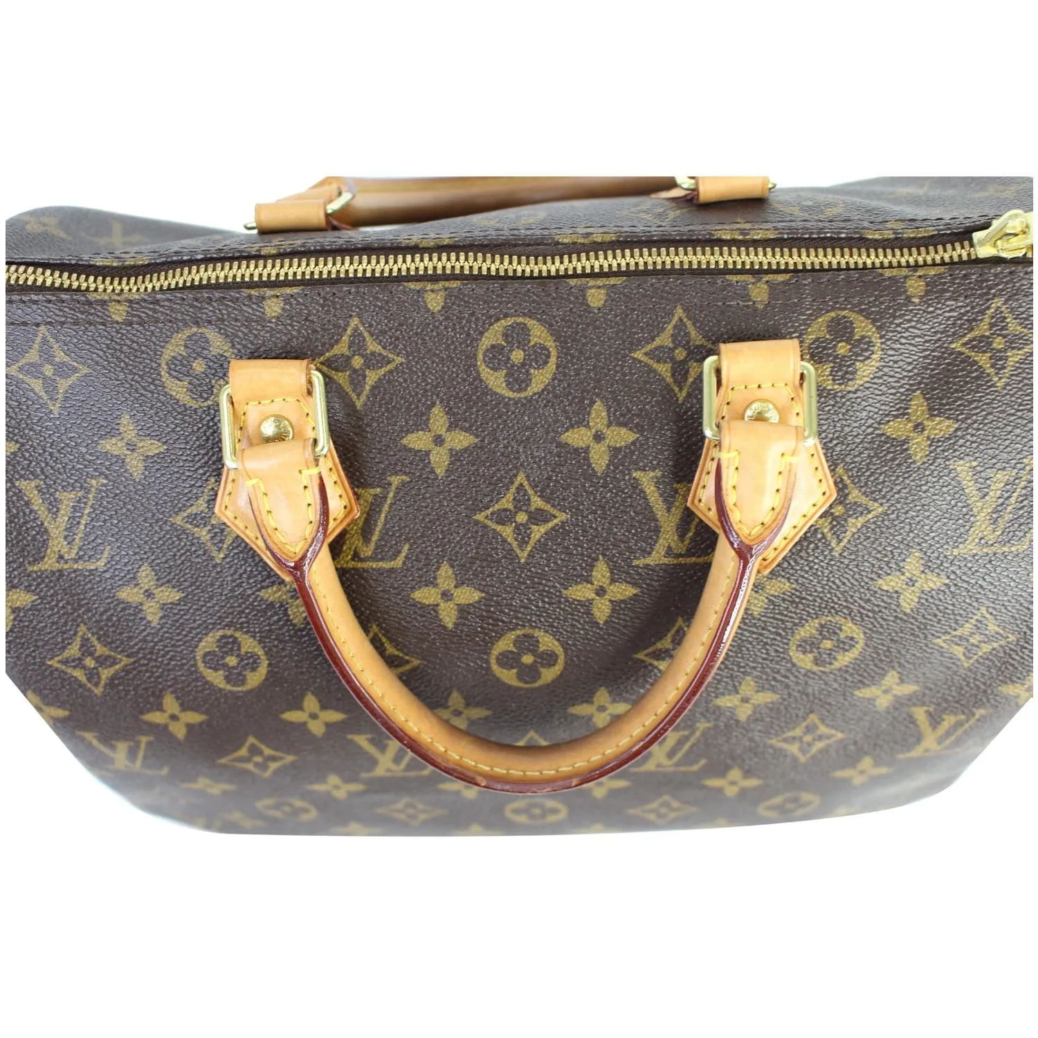 LOUIS VUITTON Speedy 30 Bandouliere Monogram Canvas Shoulder Bag Brown