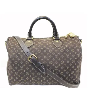 LOUIS VUITTON Speedy 30 Bandouliere Monogram Idylle Shoulder Bag Fusain