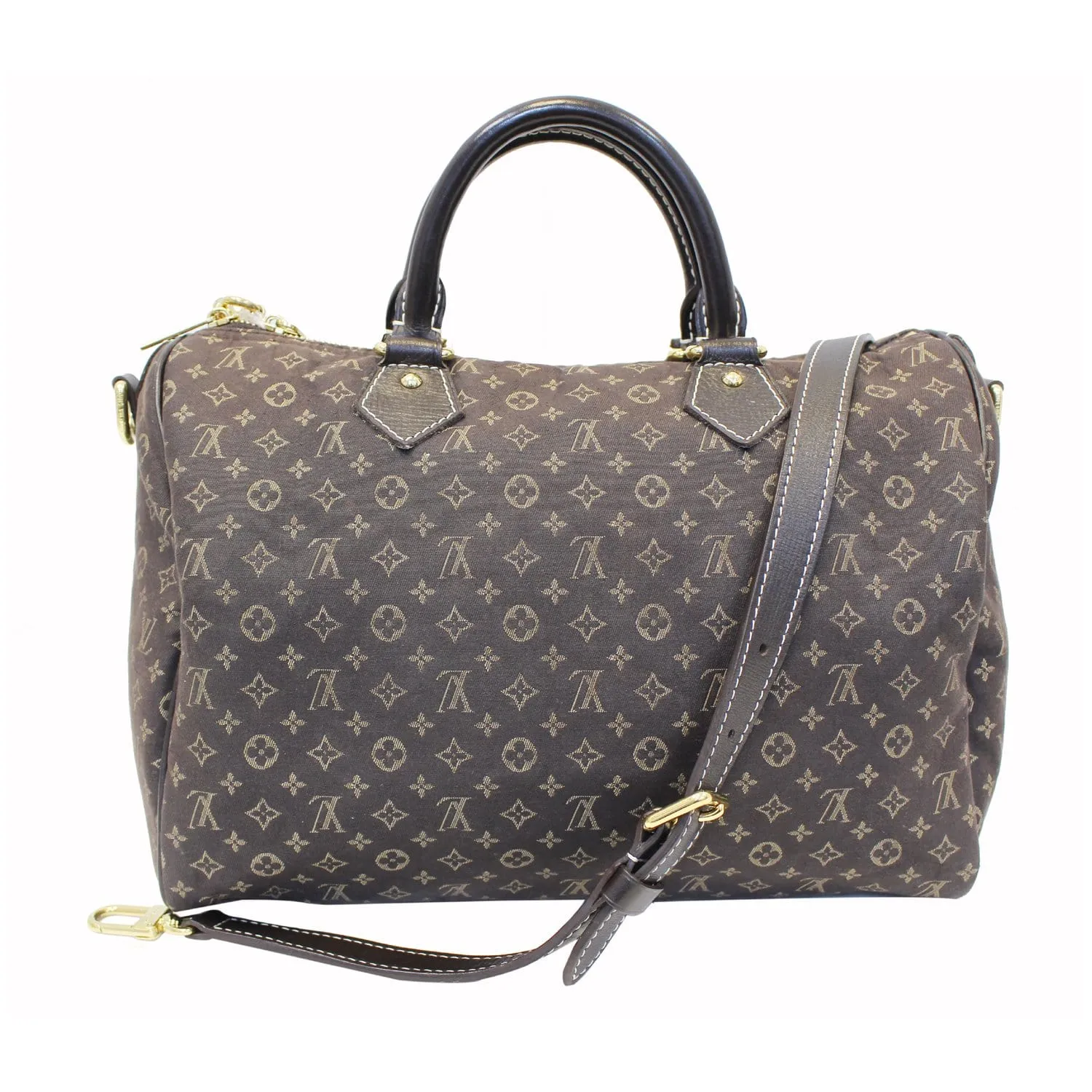 LOUIS VUITTON Speedy 30 Bandouliere Monogram Idylle Shoulder Bag Fusain